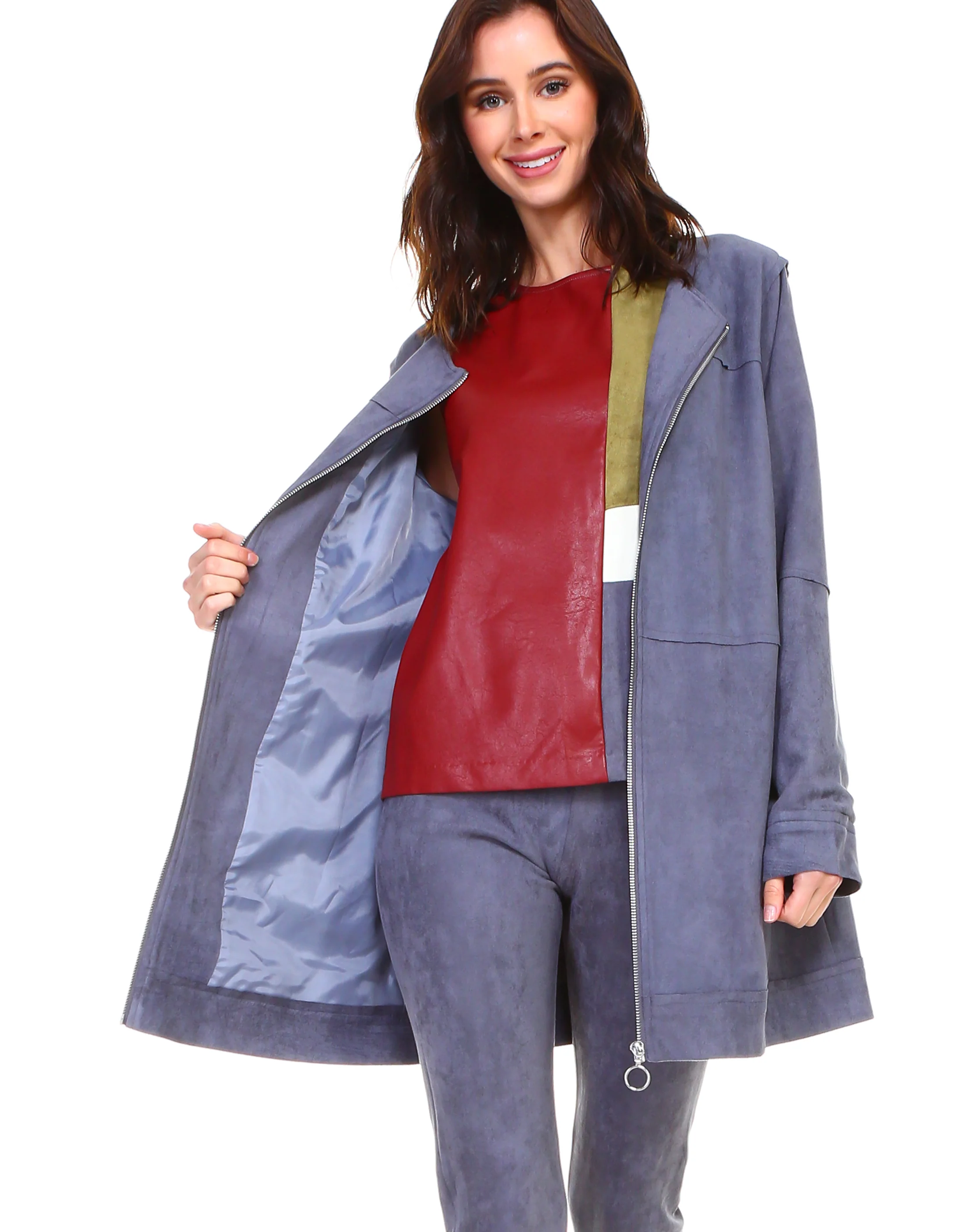 Angel Stretch Suede Jacket - Image 3