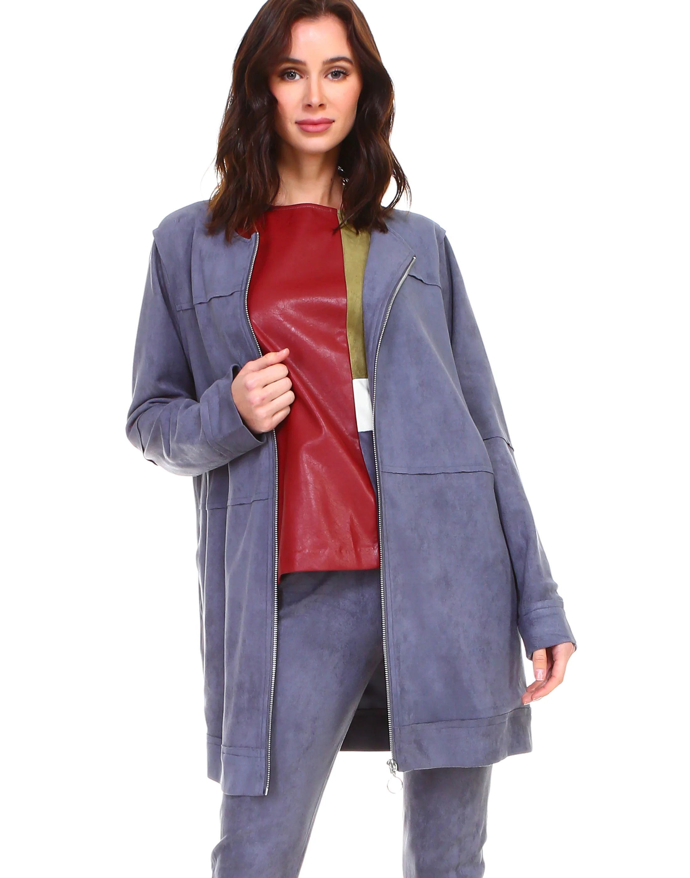 Angel Stretch Suede Jacket - Image 4