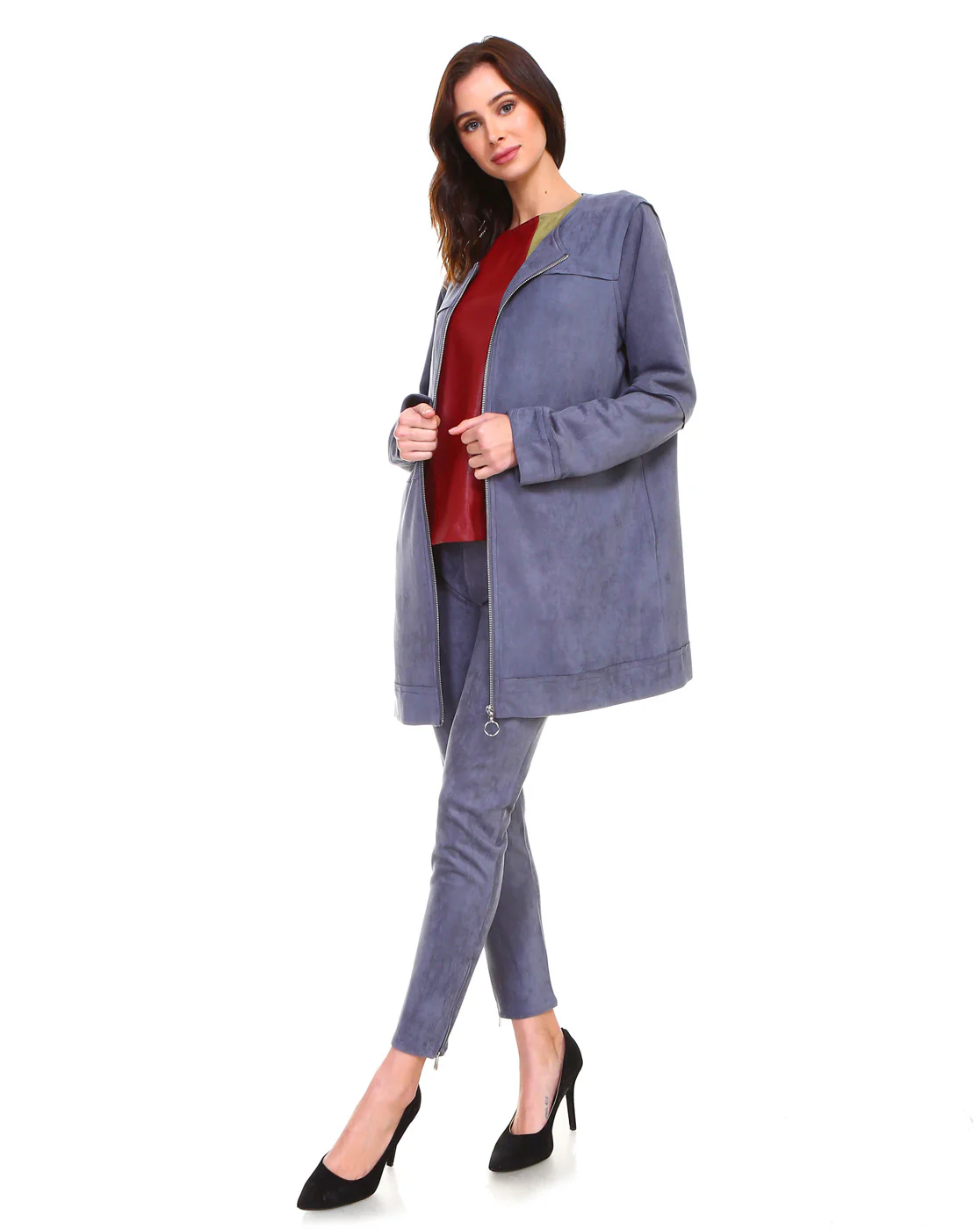 Angel Stretch Suede Jacket - Image 5