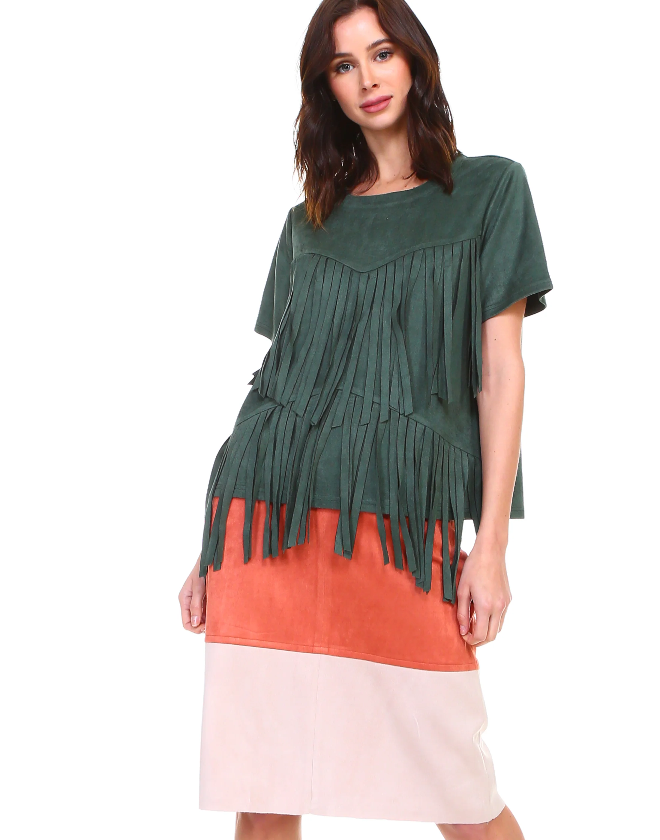 Alyssa Stretch Suede Top - Image 3