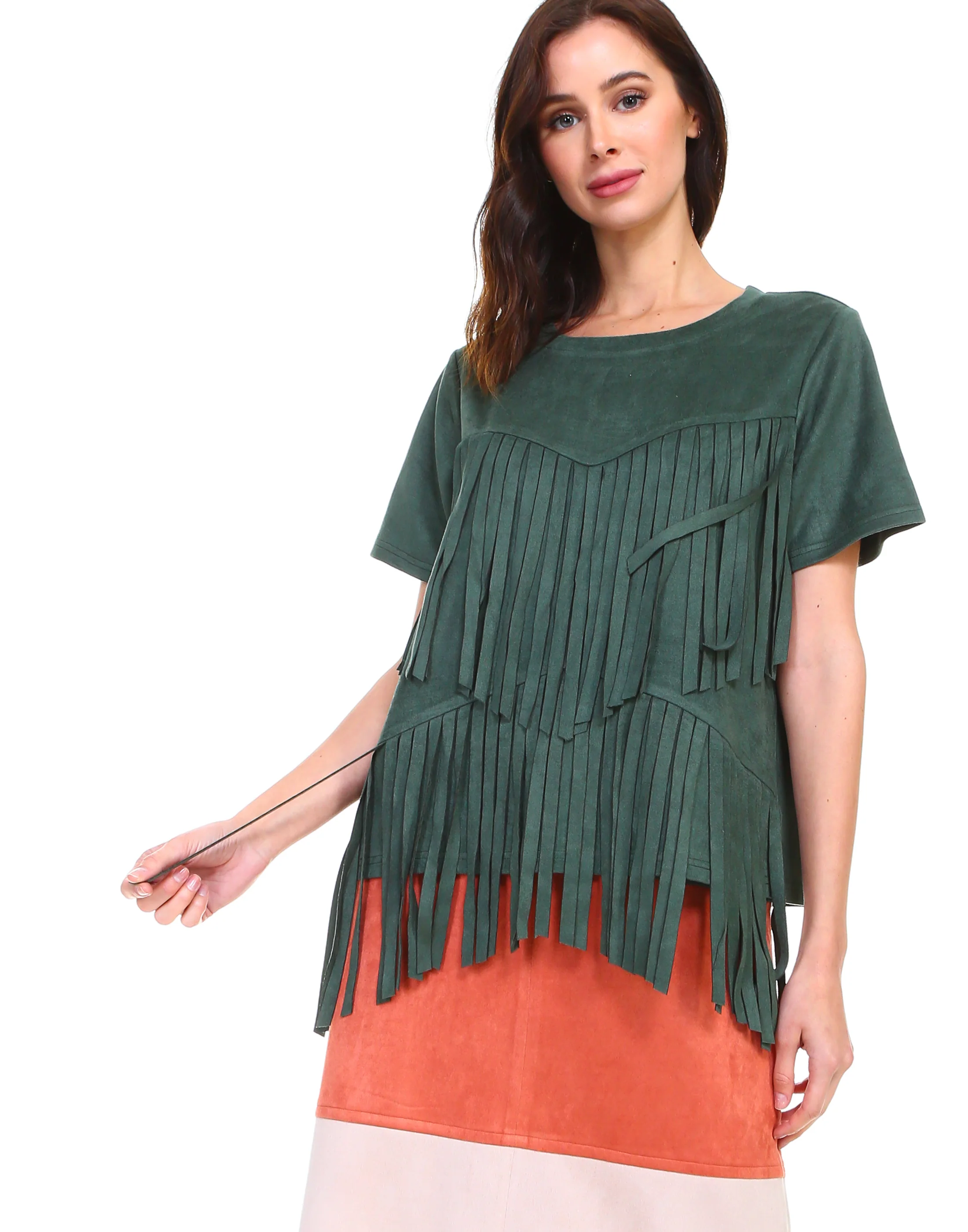 Alyssa Stretch Suede Top - Image 4