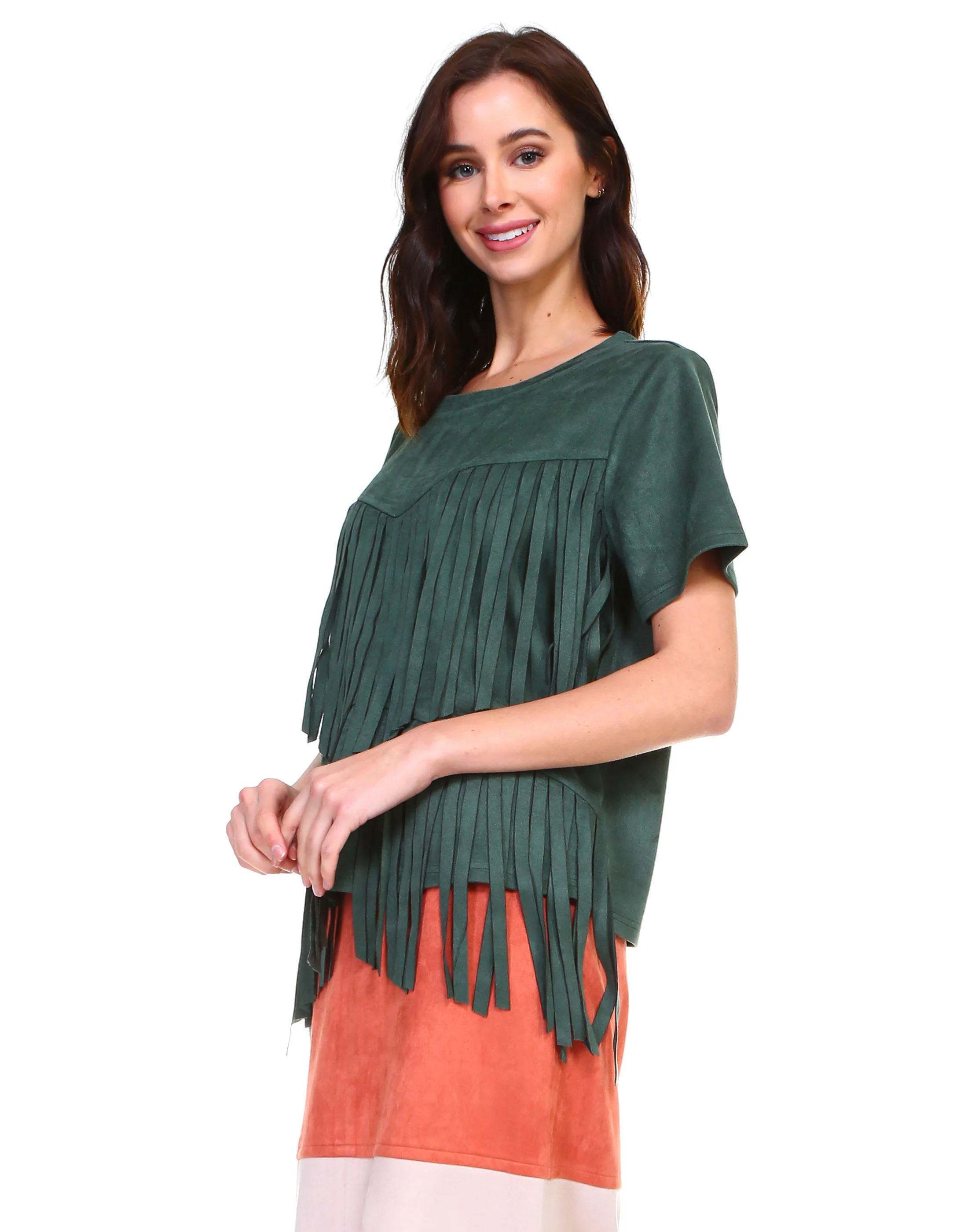 Alyssa Stretch Suede Top - Image 5