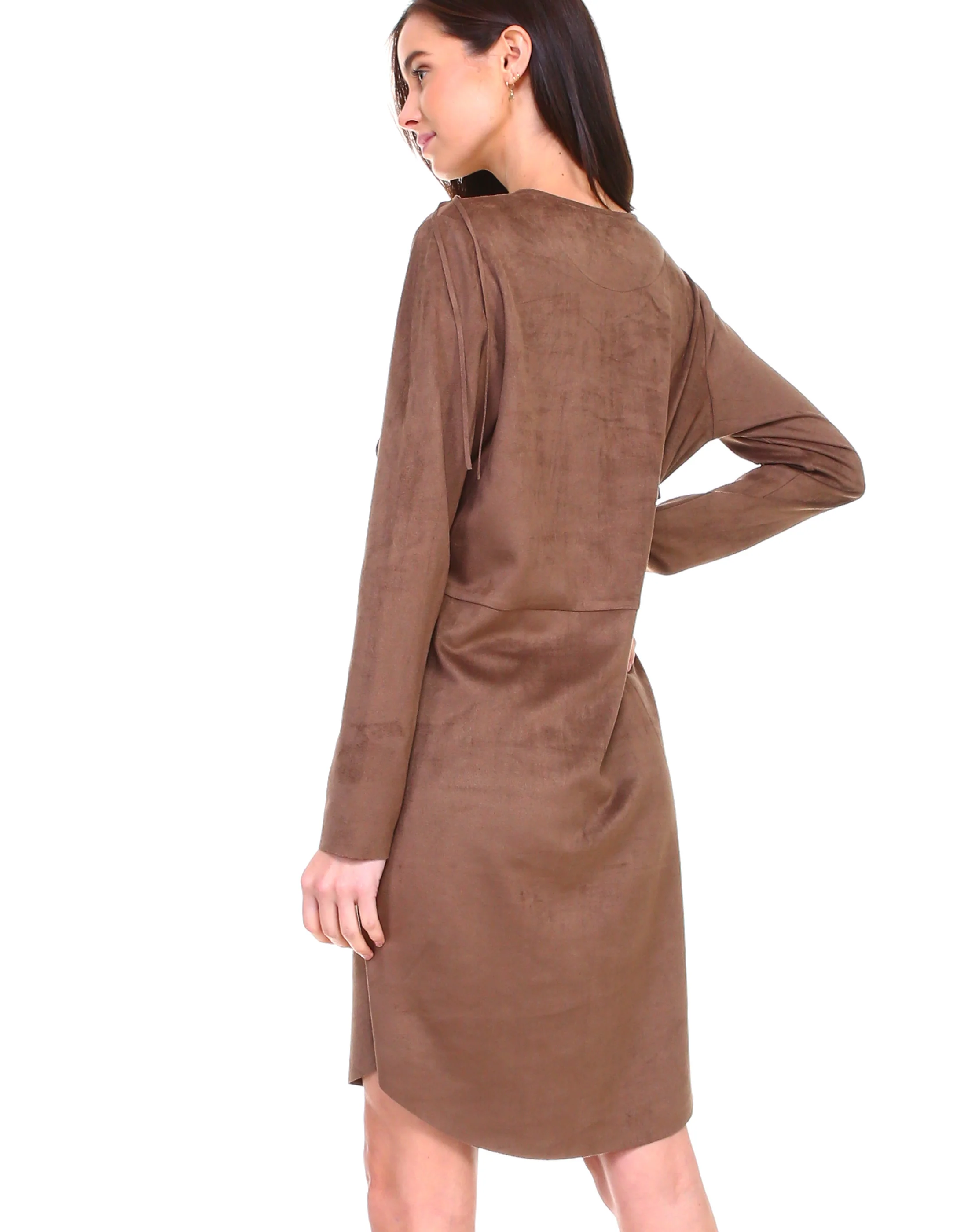 Angie Stretch Suede Tunic Dress - Image 5
