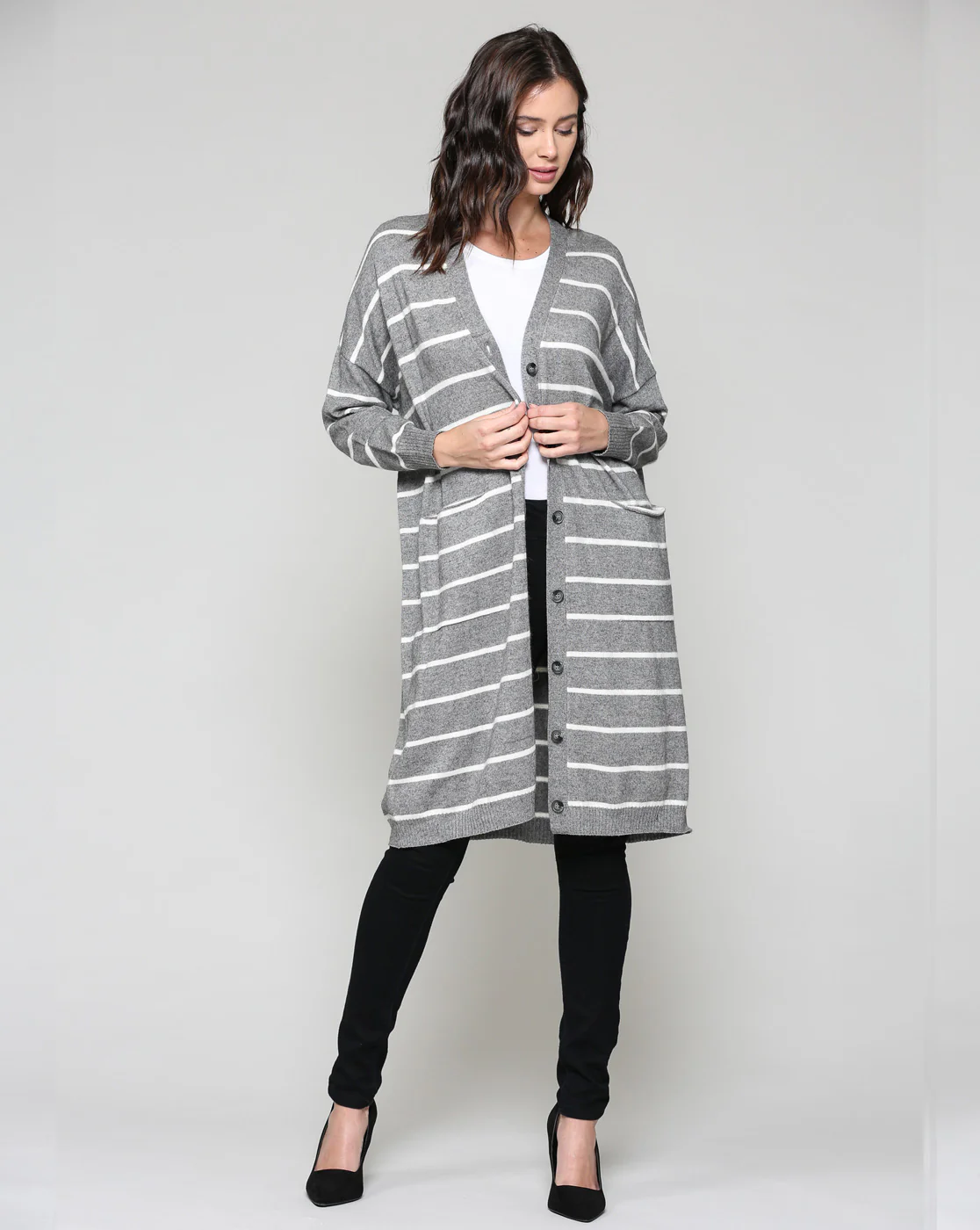 Shayla Stretch Knitted Sweater Cardigan - Image 5