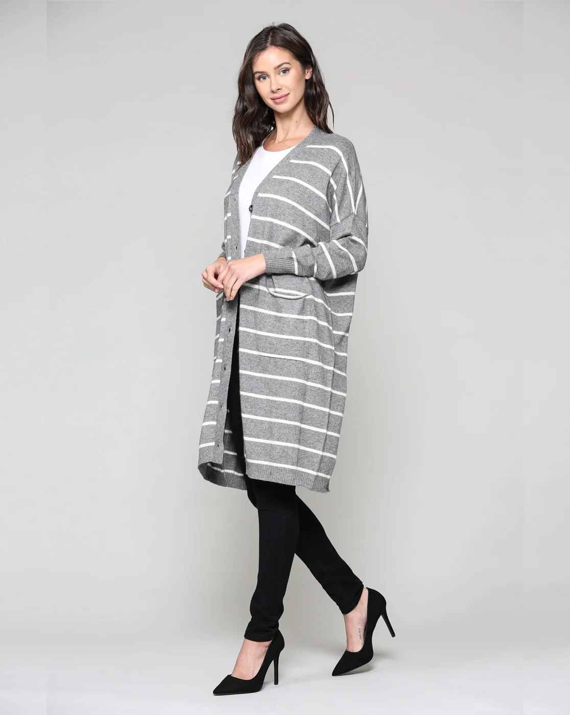 Shayla Stretch Knitted Sweater Cardigan - Image 7