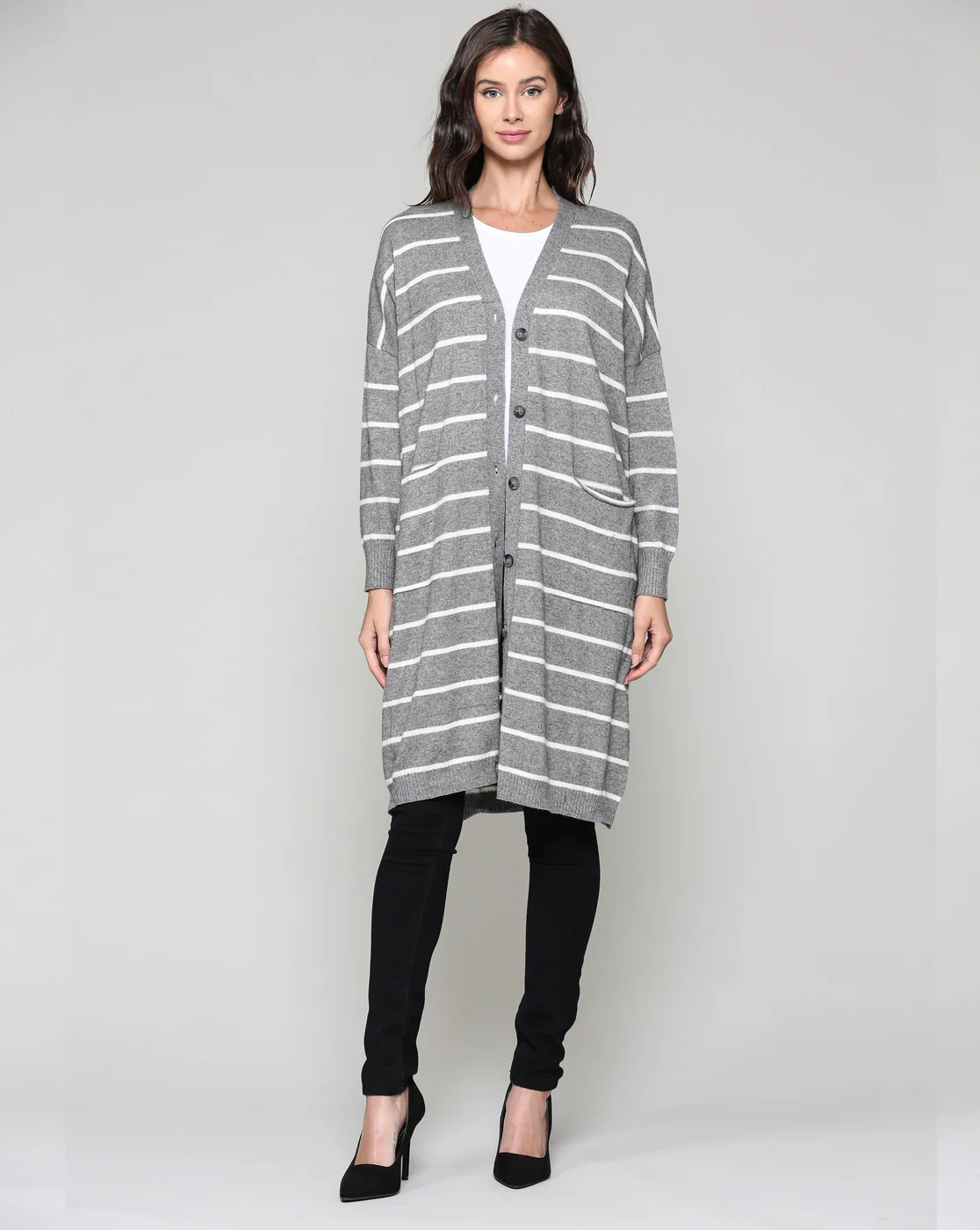 Shayla Stretch Knitted Sweater Cardigan - Image 9