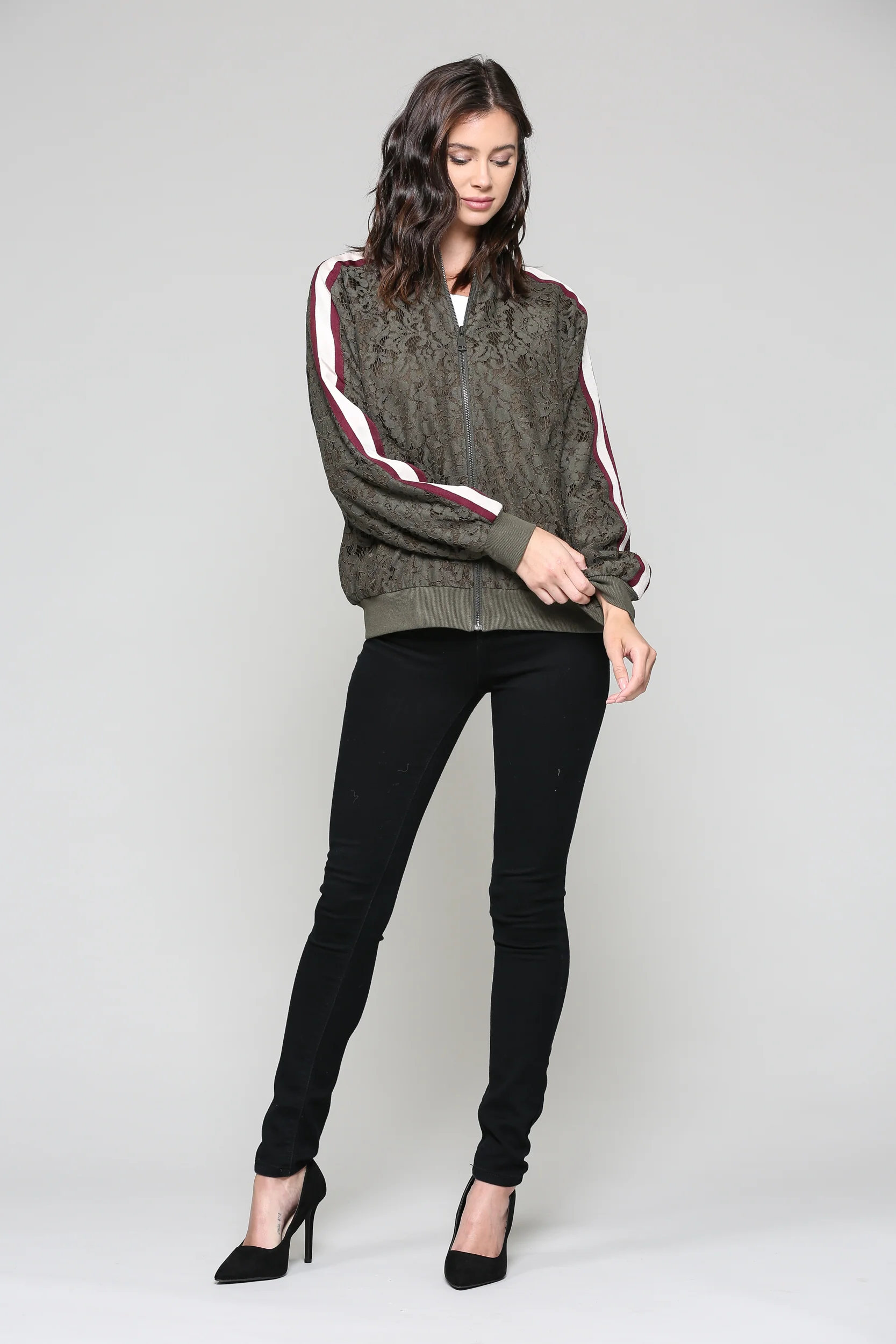 Whitlee Lace Bomber Jacket - Image 4