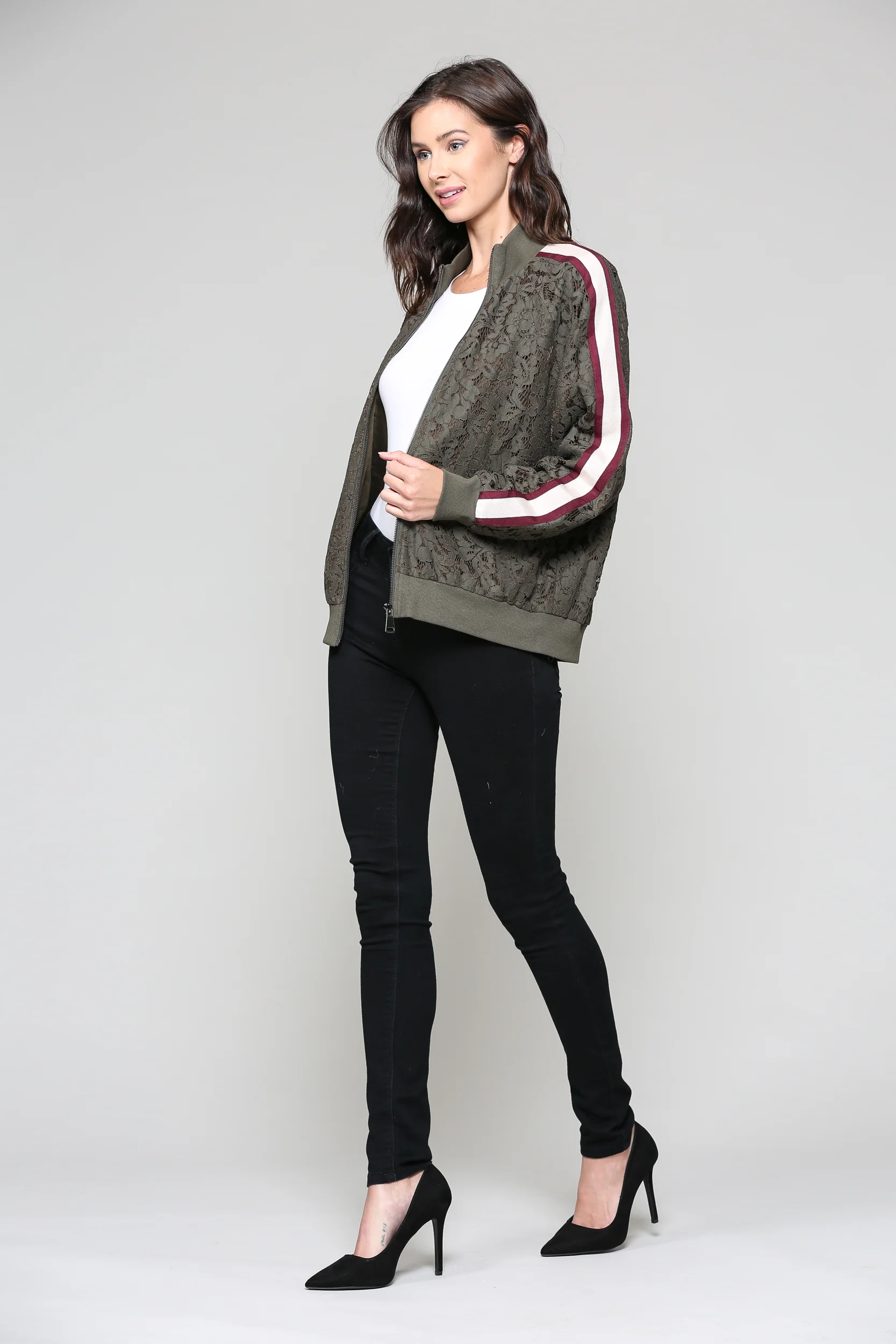 Whitlee Lace Bomber Jacket - Image 5