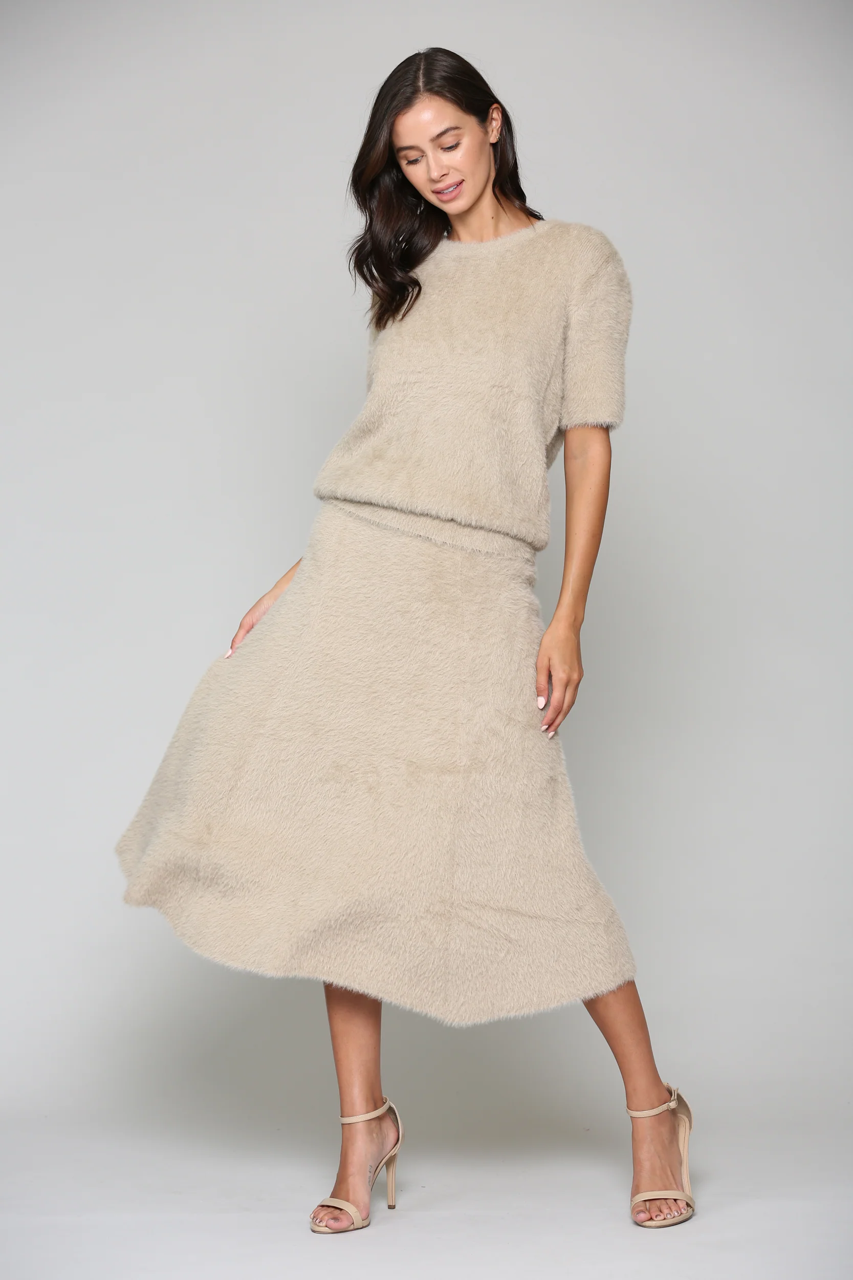 Stephanie Sweater Brushed Knitted Skirt - Image 4