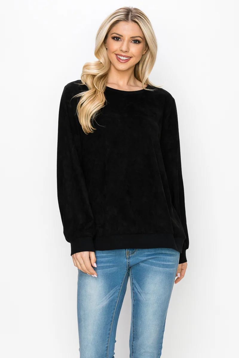 Alisa Stretch Suede Top - Image 10