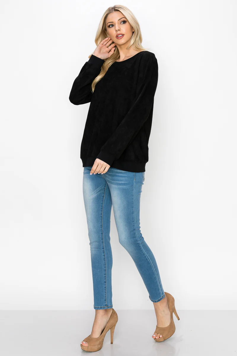 Alisa Stretch Suede Top - Image 11