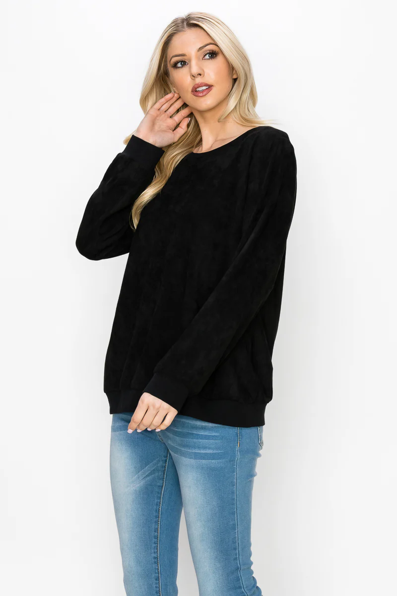 Alisa Stretch Suede Top - Image 12