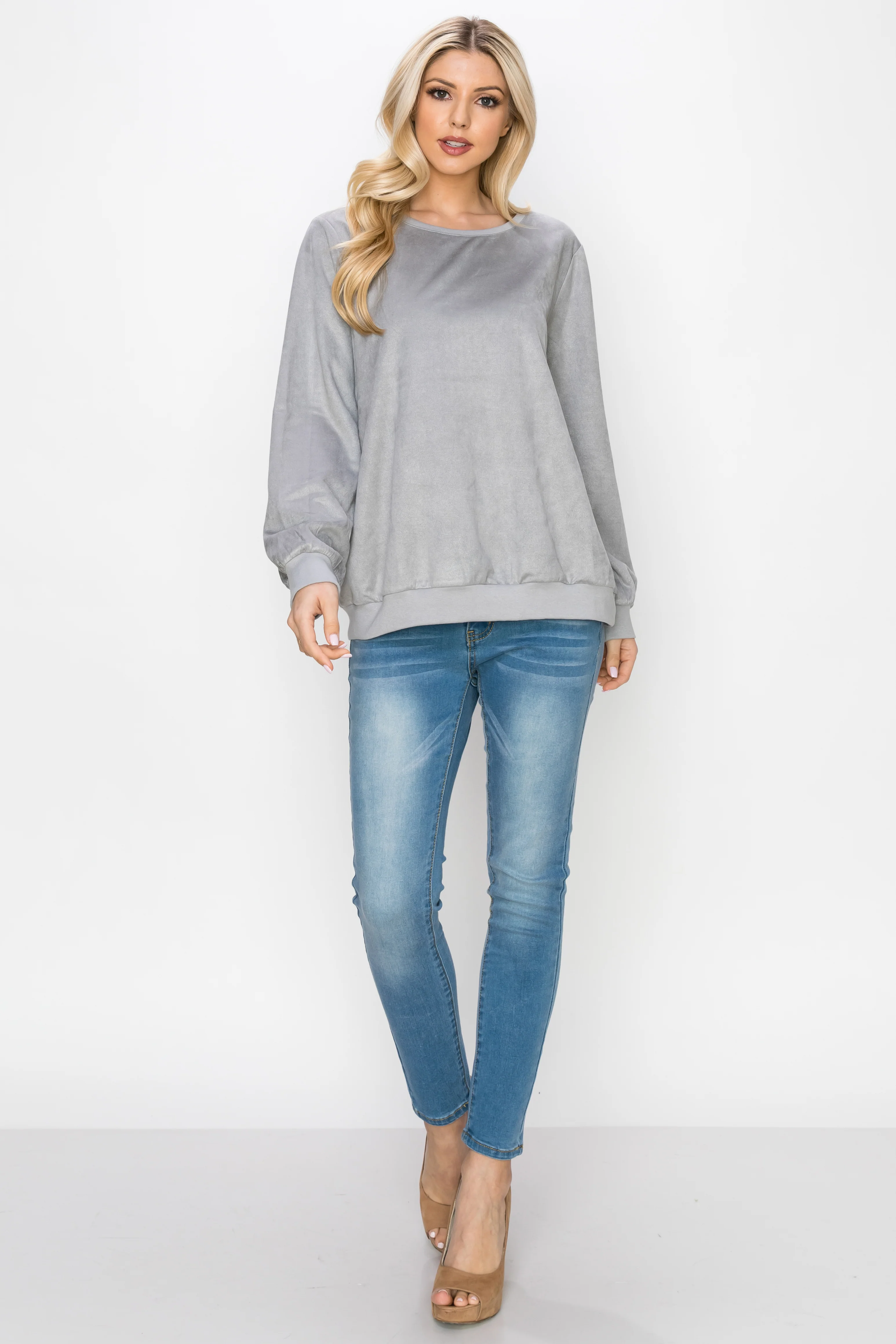 Alisa Stretch Suede Top - Image 15