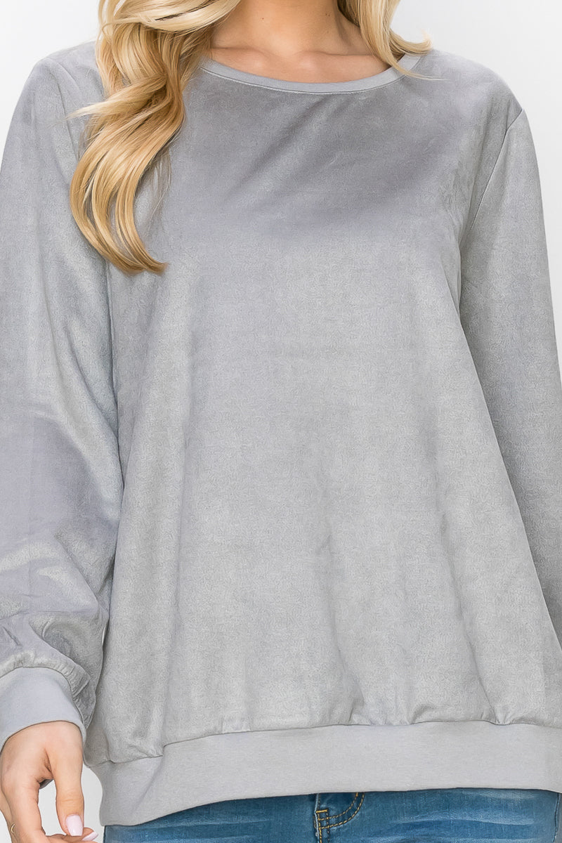 Alisa Stretch Suede Top - Image 18