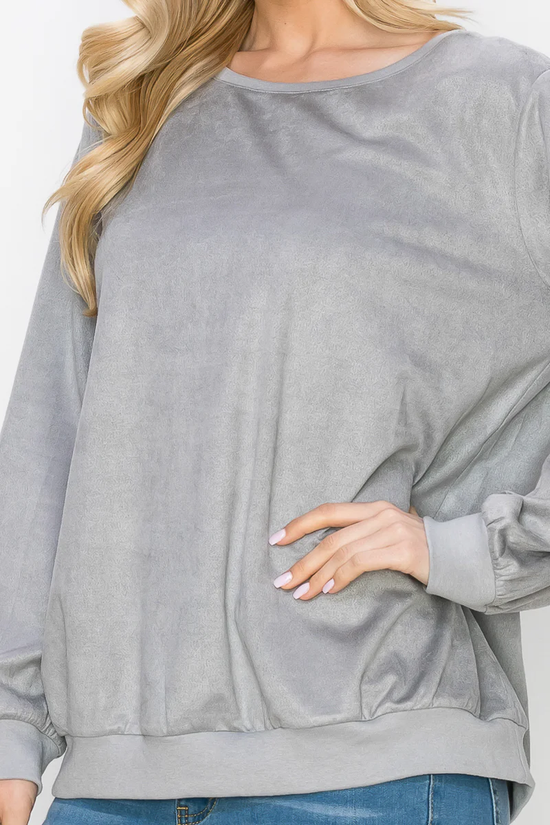 Alisa Stretch Suede Top - Image 22