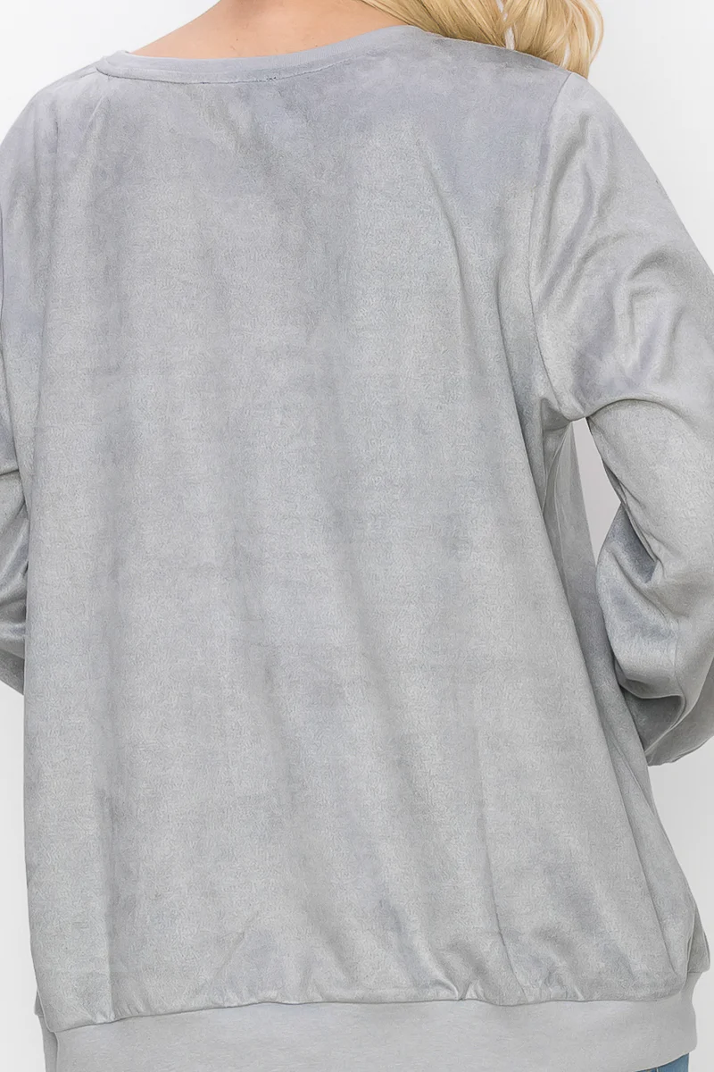 Alisa Stretch Suede Top - Image 23