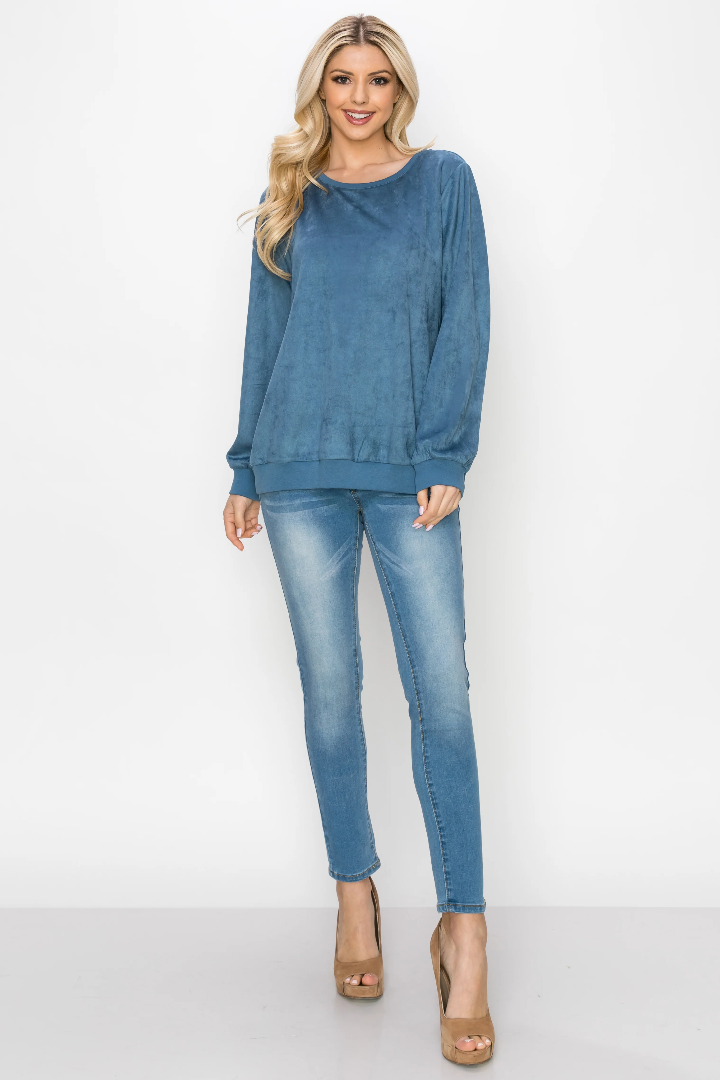 Alisa Stretch Suede Top - Image 27