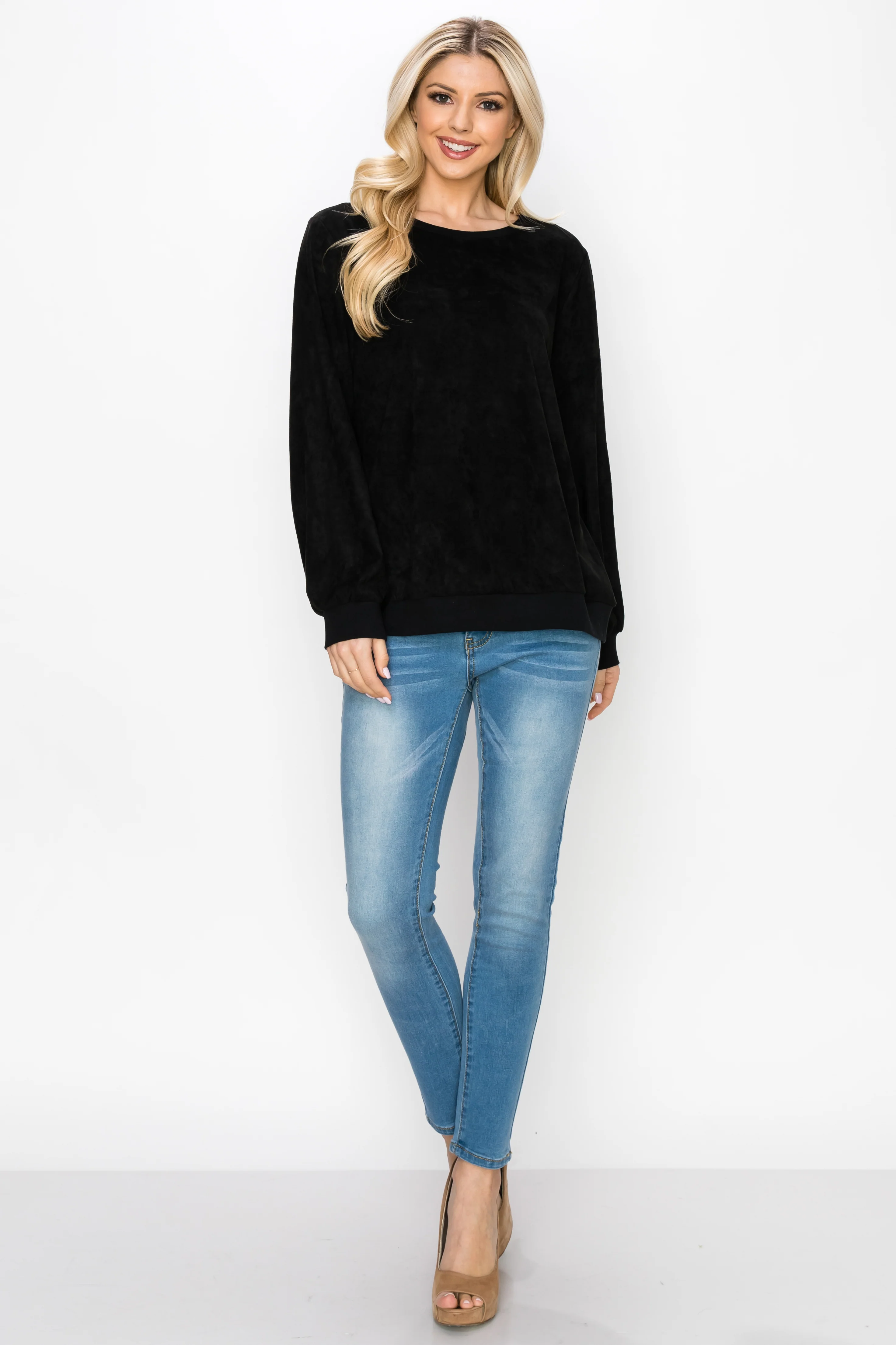 Alisa Stretch Suede Top - Image 3