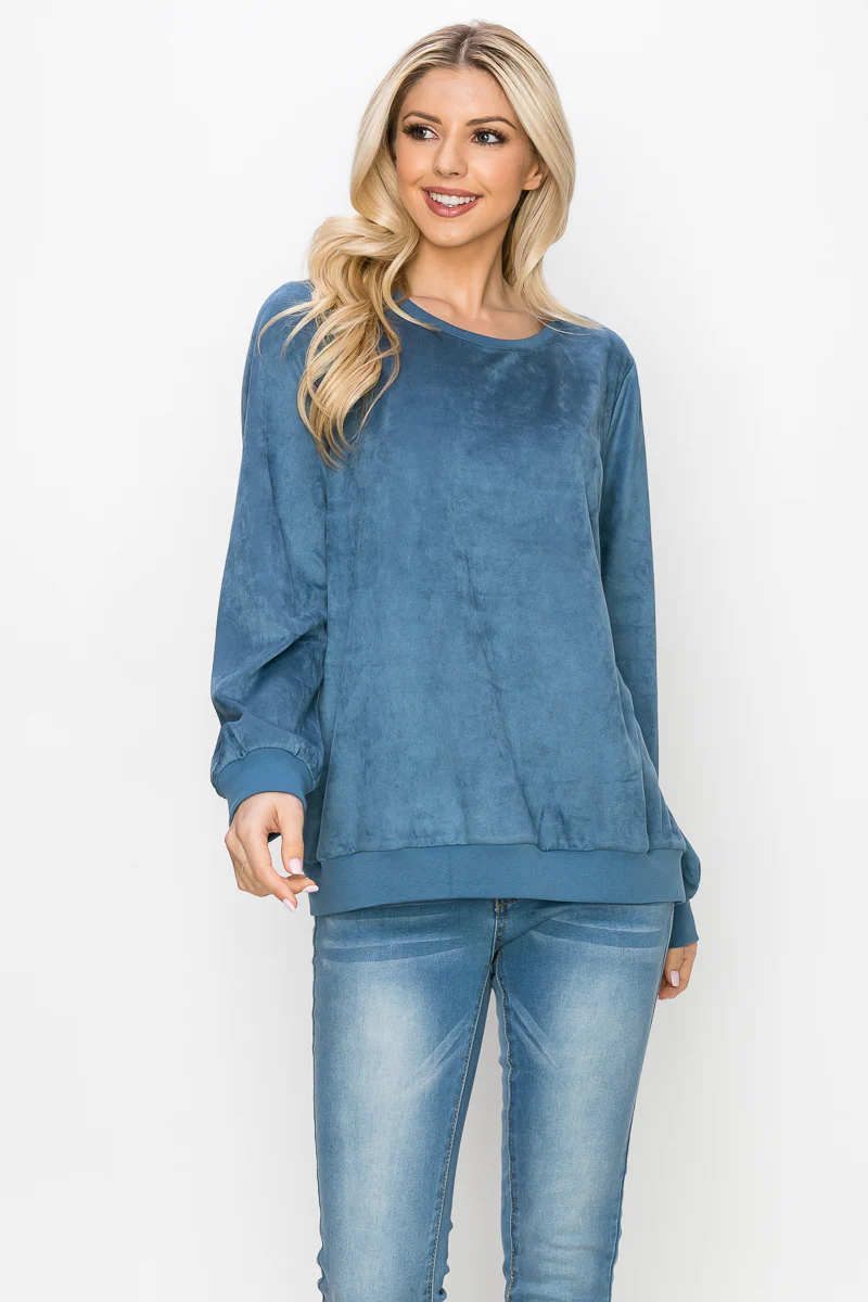 Alisa Stretch Suede Top - Image 30
