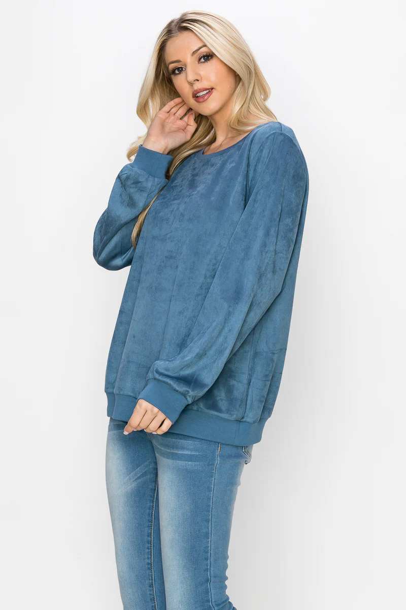 Alisa Stretch Suede Top - Image 36