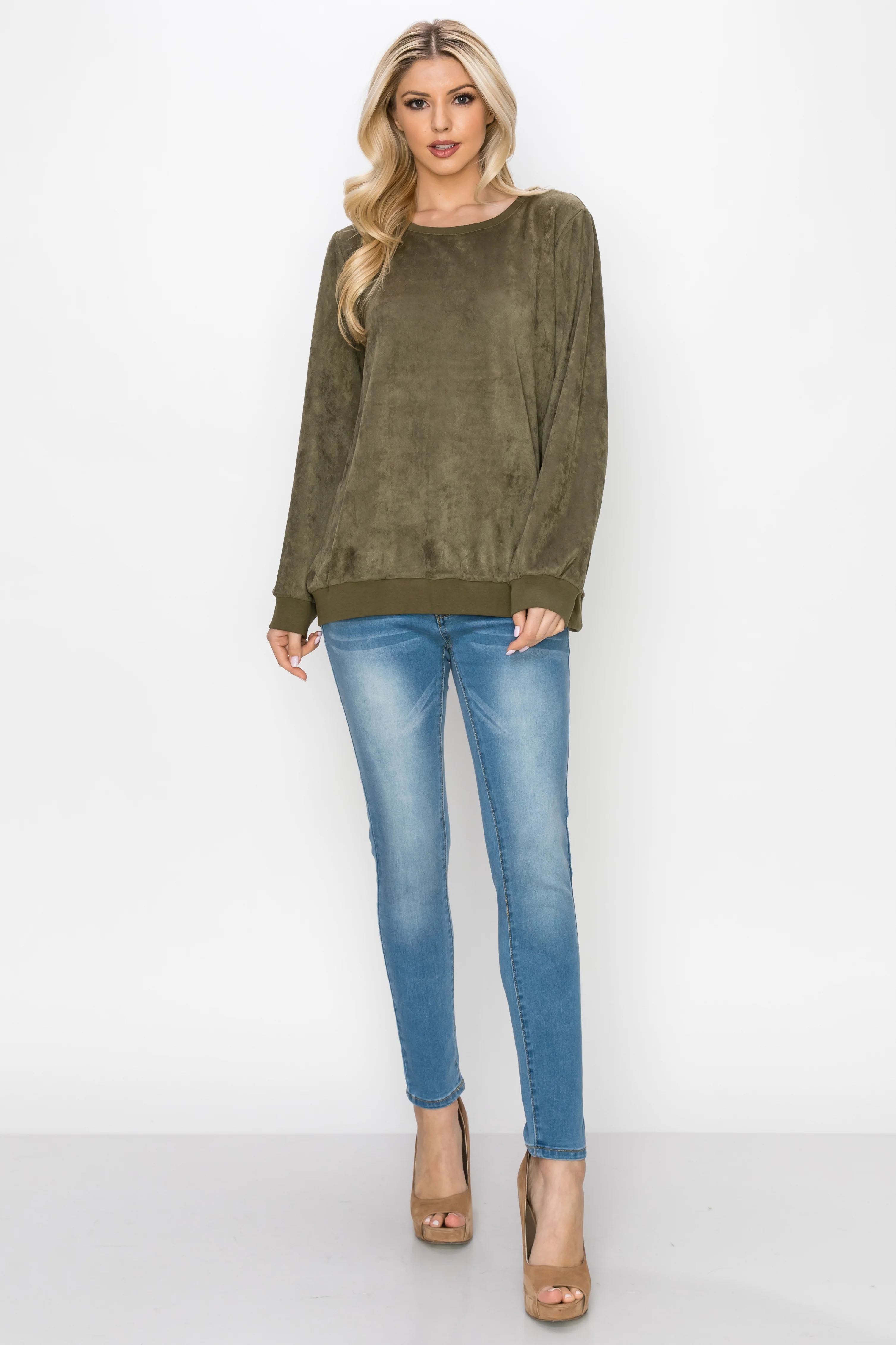 Alisa Stretch Suede Top - Image 37