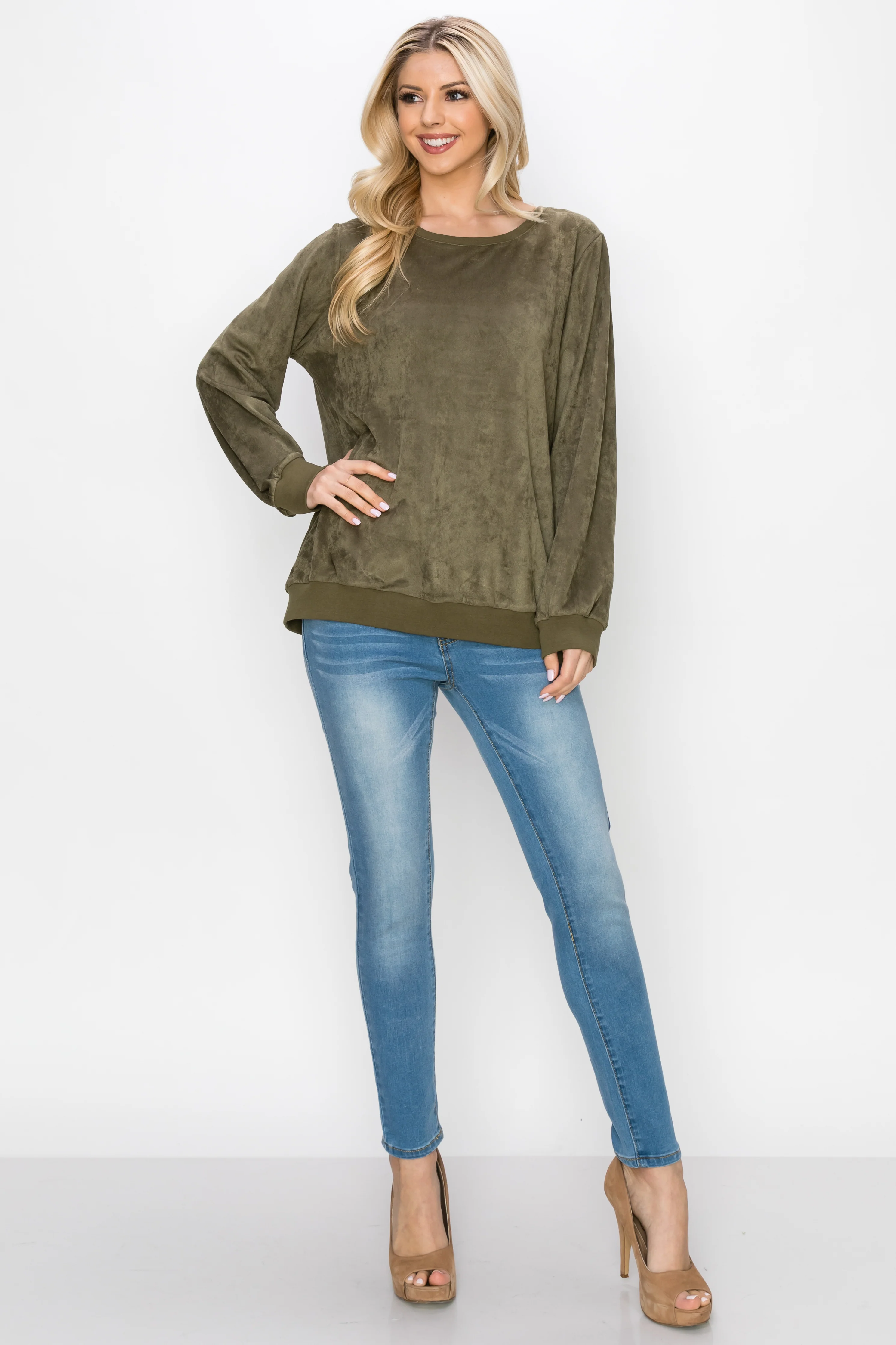 Alisa Stretch Suede Top - Image 38