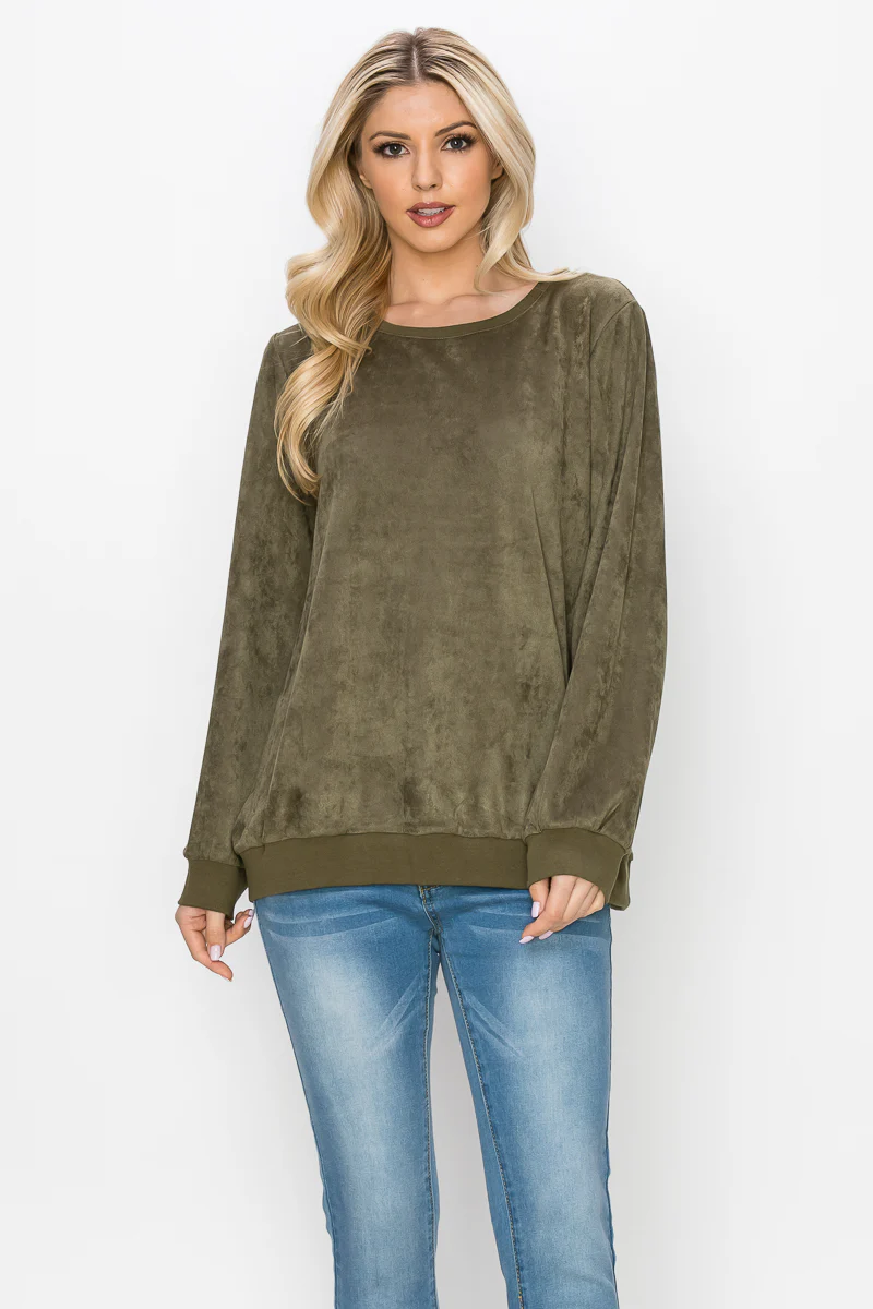 Alisa Stretch Suede Top - Image 39