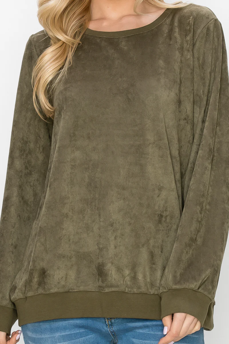 Alisa Stretch Suede Top - Image 40
