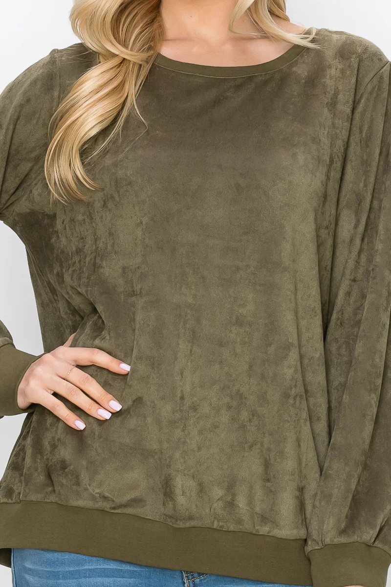 Alisa Stretch Suede Top - Image 42