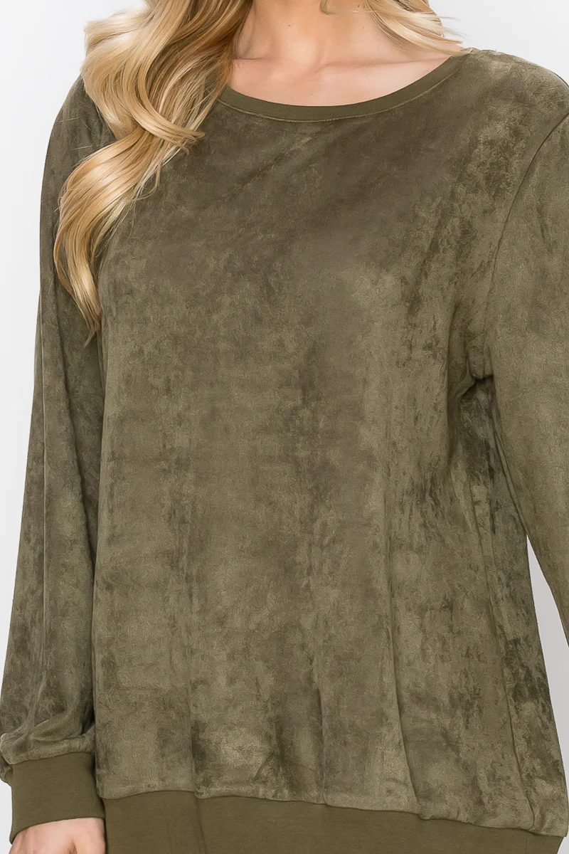 Alisa Stretch Suede Top - Image 45