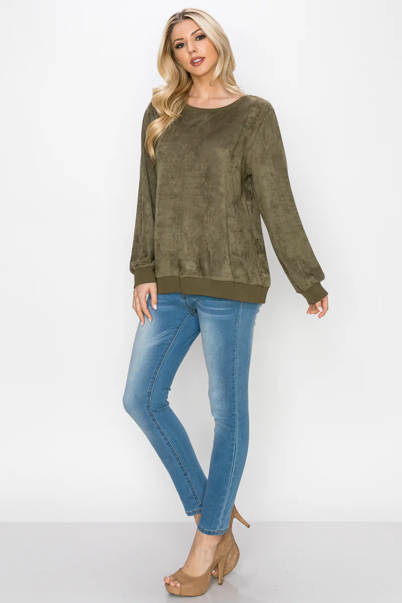 Alisa Stretch Suede Top - Image 48