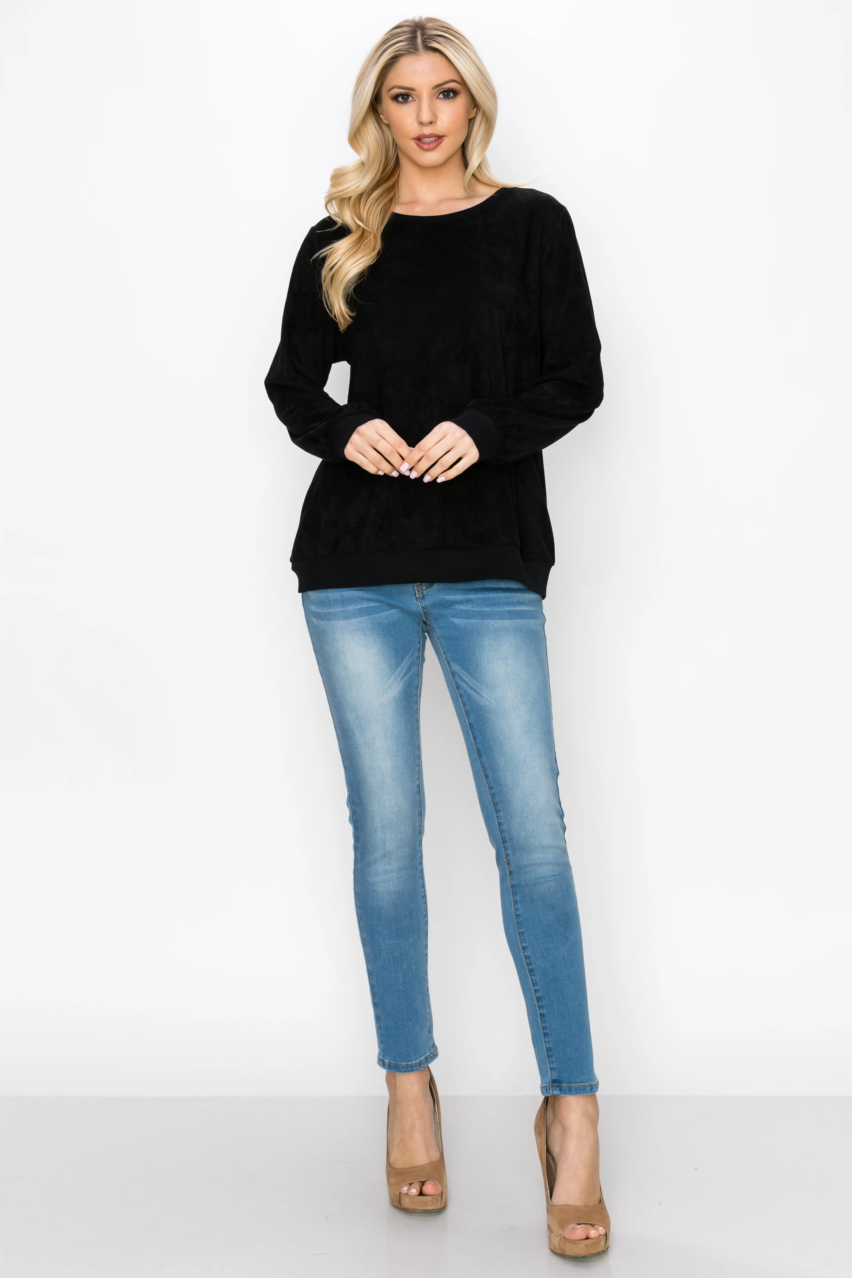 Alisa Stretch Suede Top - Image 5
