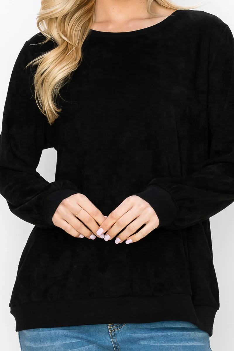 Alisa Stretch Suede Top - Image 7