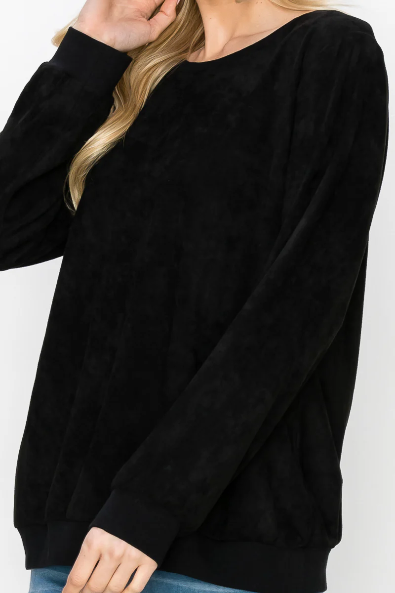 Alisa Stretch Suede Top - Image 8