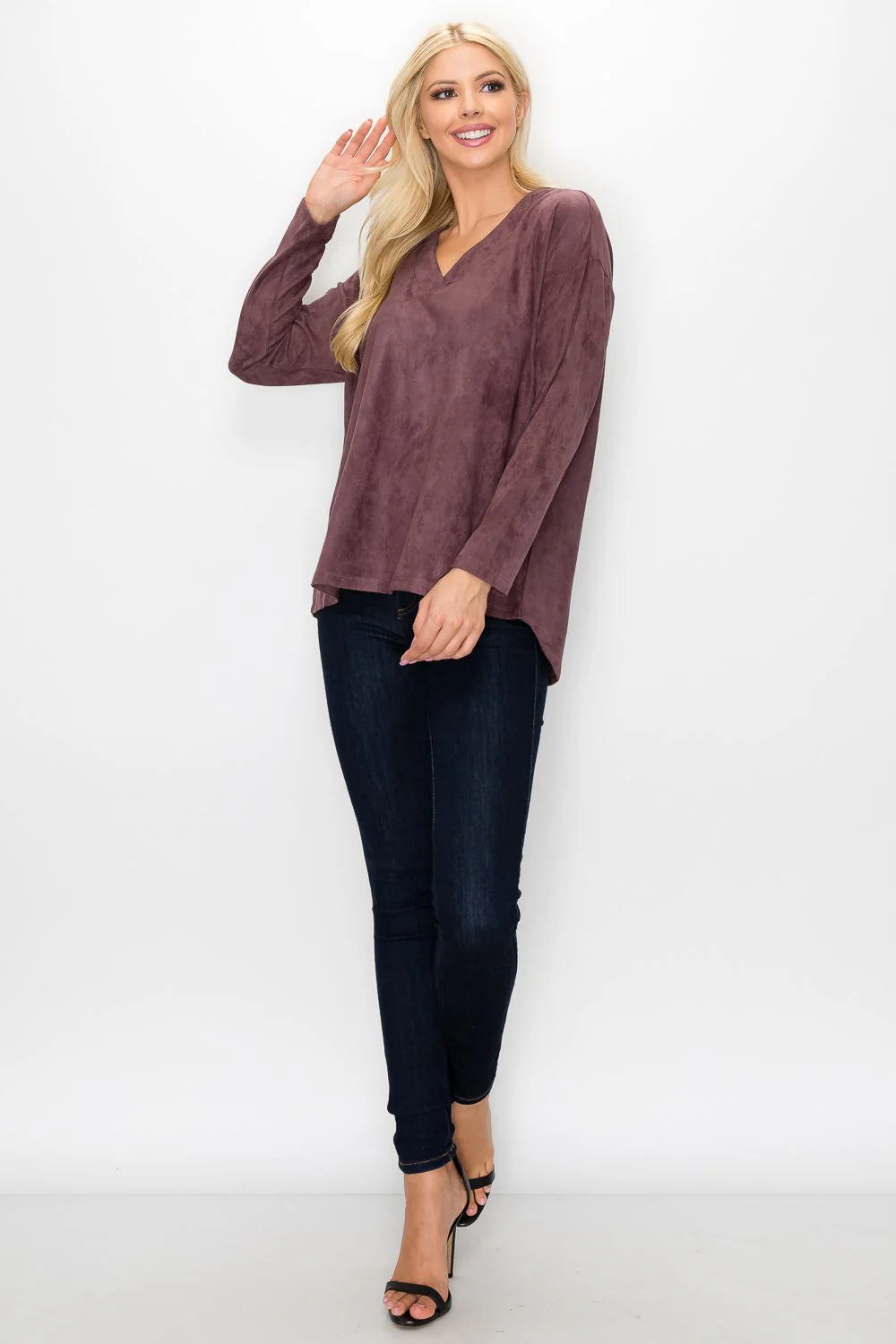 Andrea Stretch Suede Top - Image 10