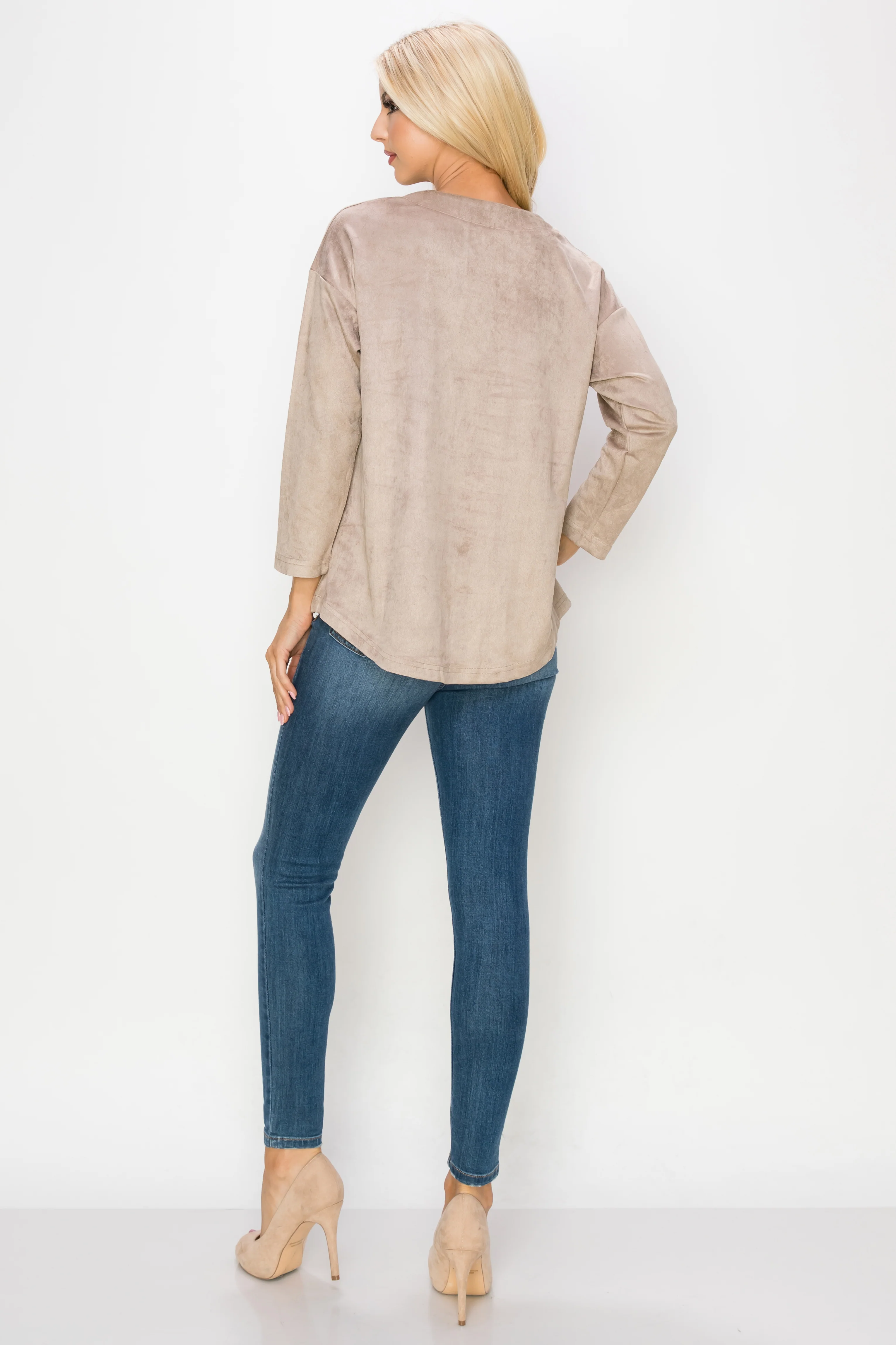 Andrea Stretch Suede Top - Image 30