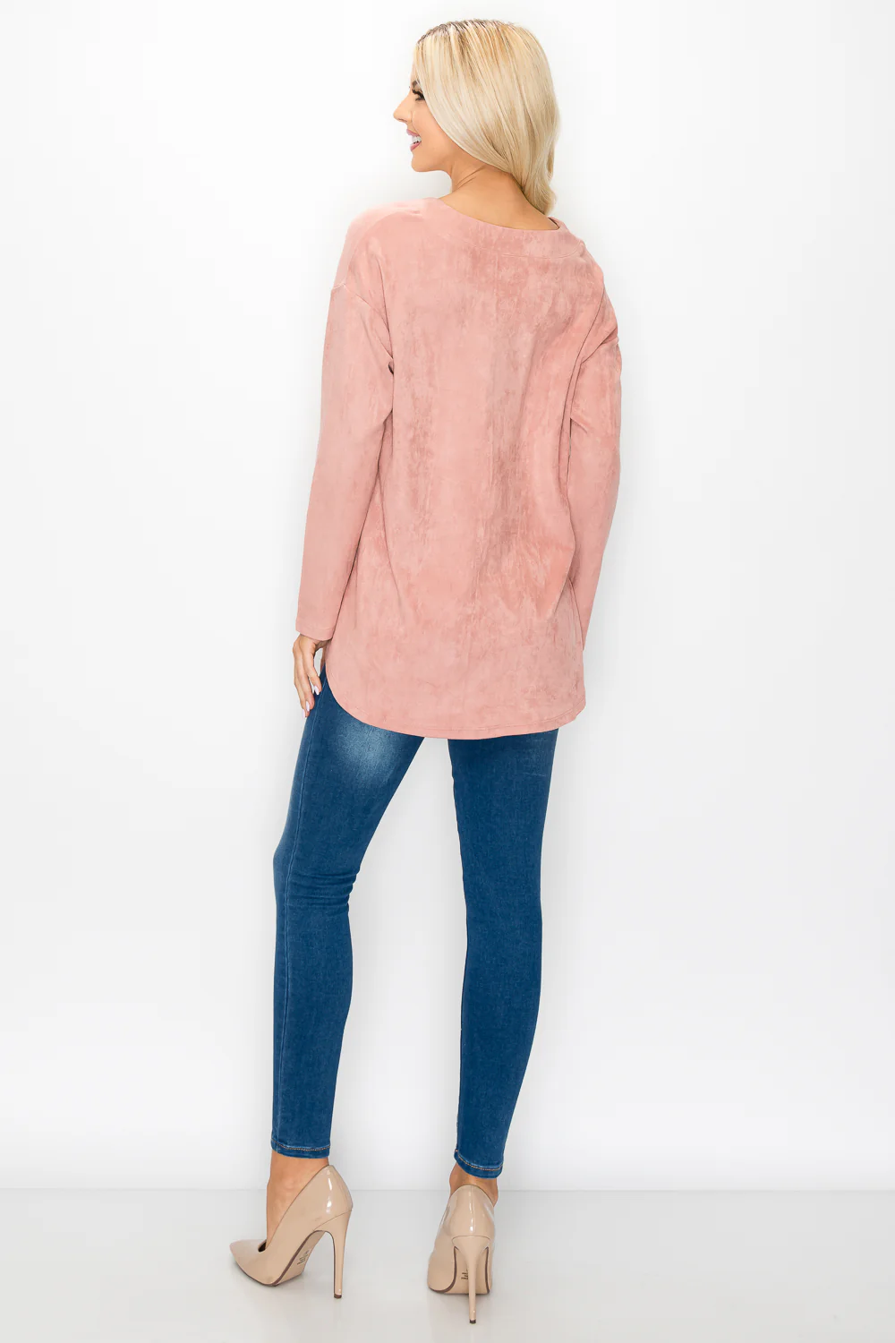 Andrea Stretch Suede Top - Image 4