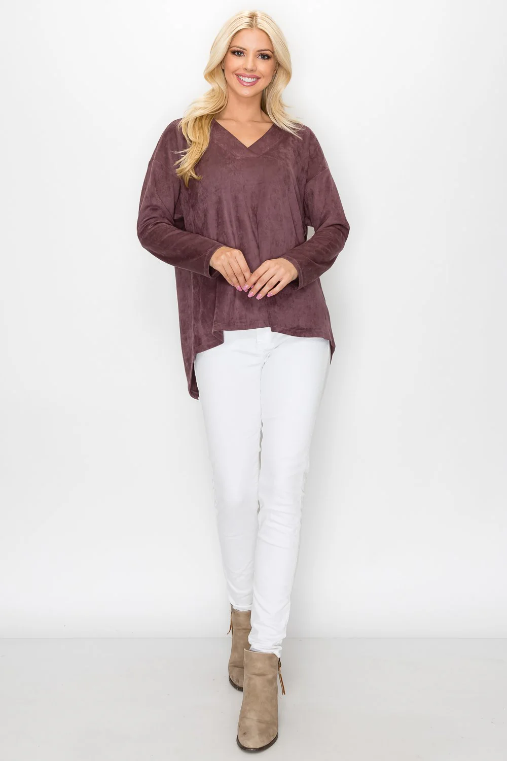 Andrea Stretch Suede Top - Image 5
