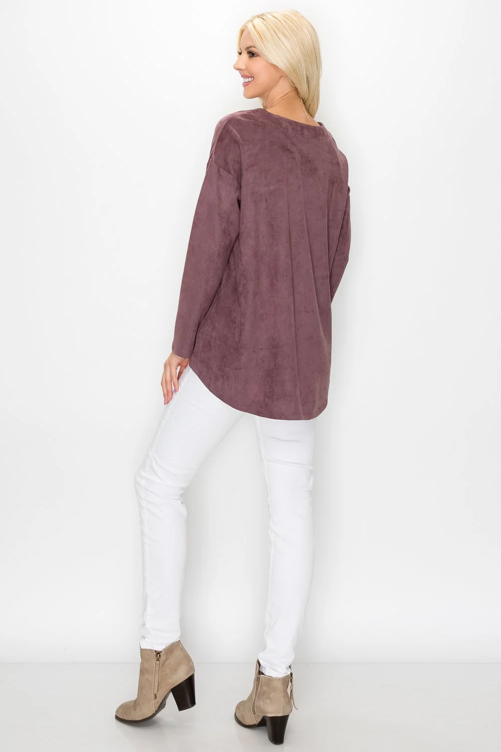 Andrea Stretch Suede Top - Image 6