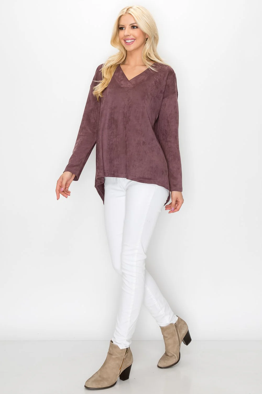 Andrea Stretch Suede Top - Image 7