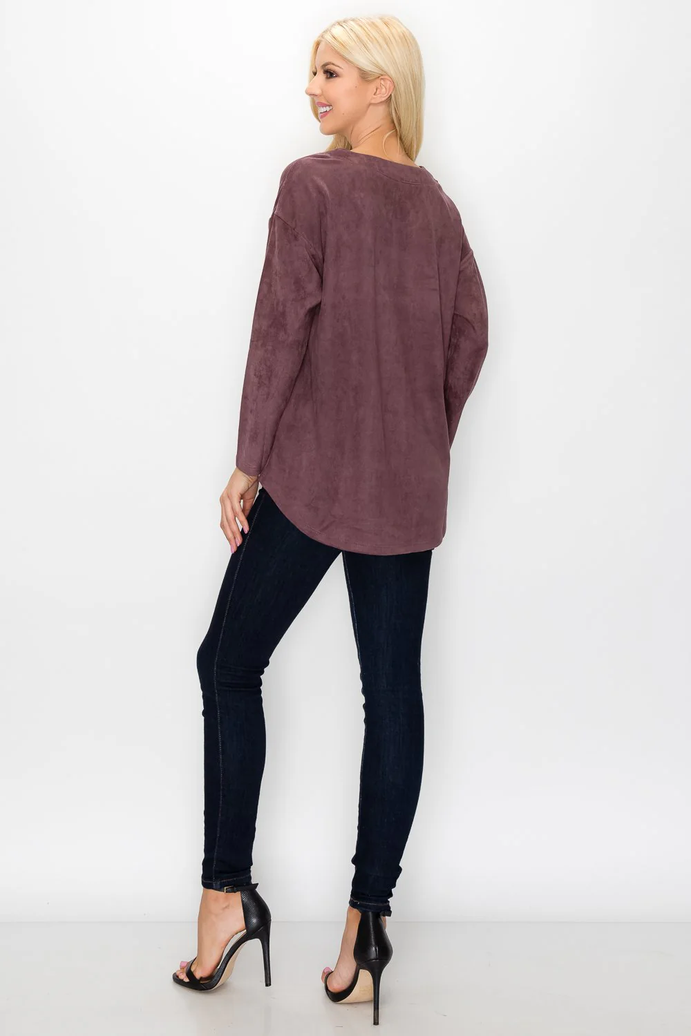 Andrea Stretch Suede Top - Image 9