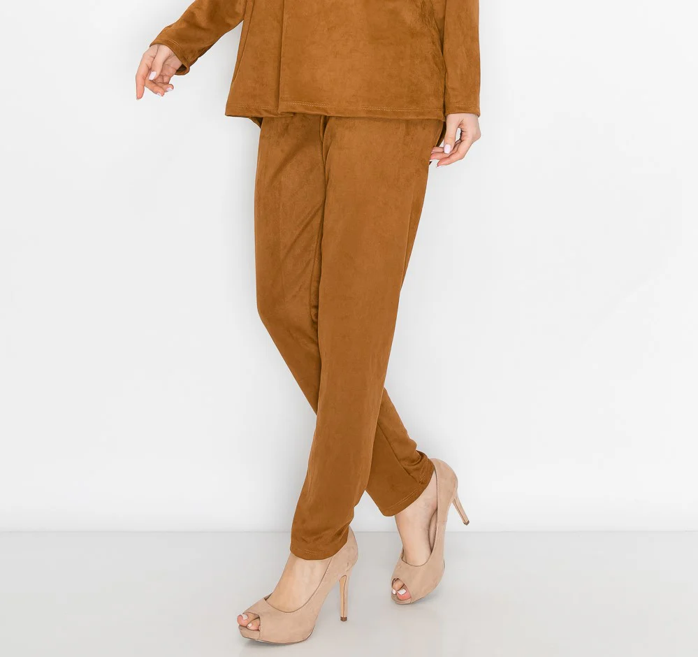 Annelise Stretch Suede Pant - Image 4
