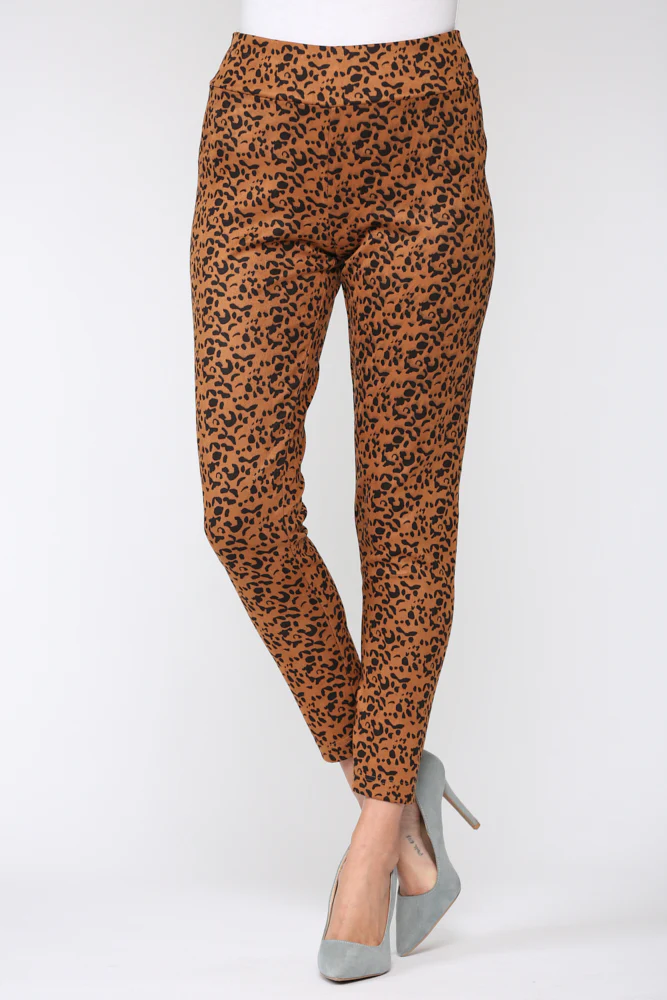 Annelise Stretch Suede Pant - Leopard - Image 6