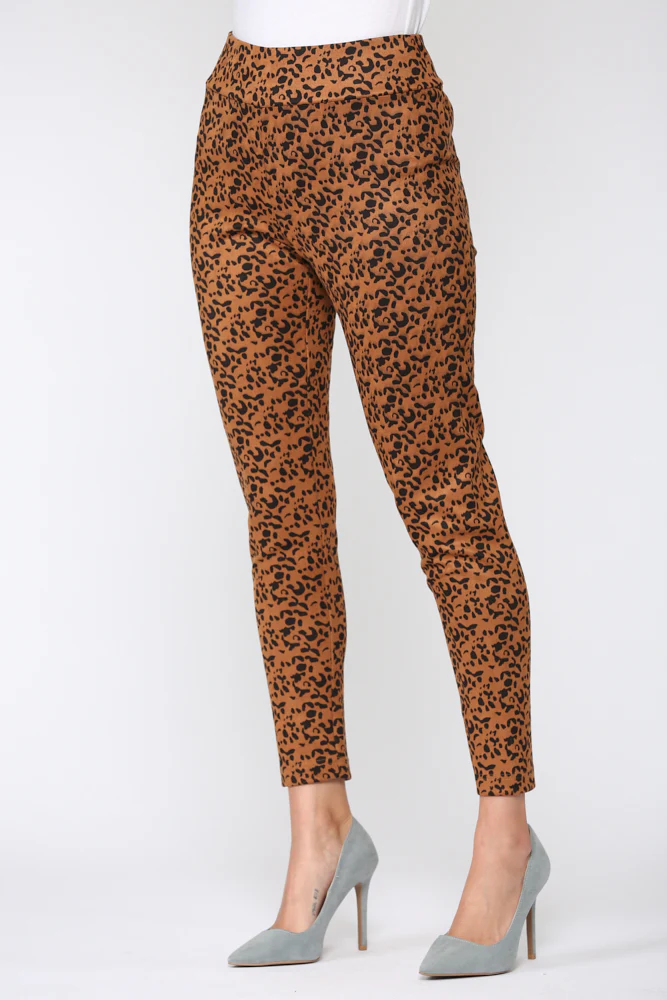 Annelise Stretch Suede Pant - Leopard - Image 7
