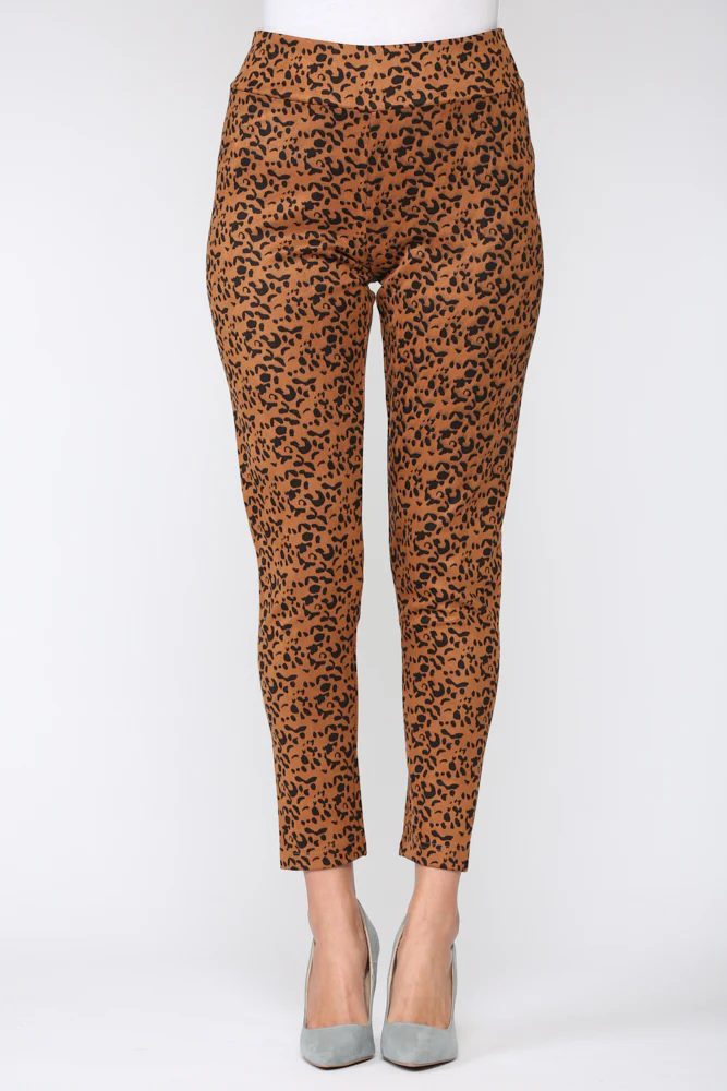 Annelise Stretch Suede Pant - Leopard - Image 8