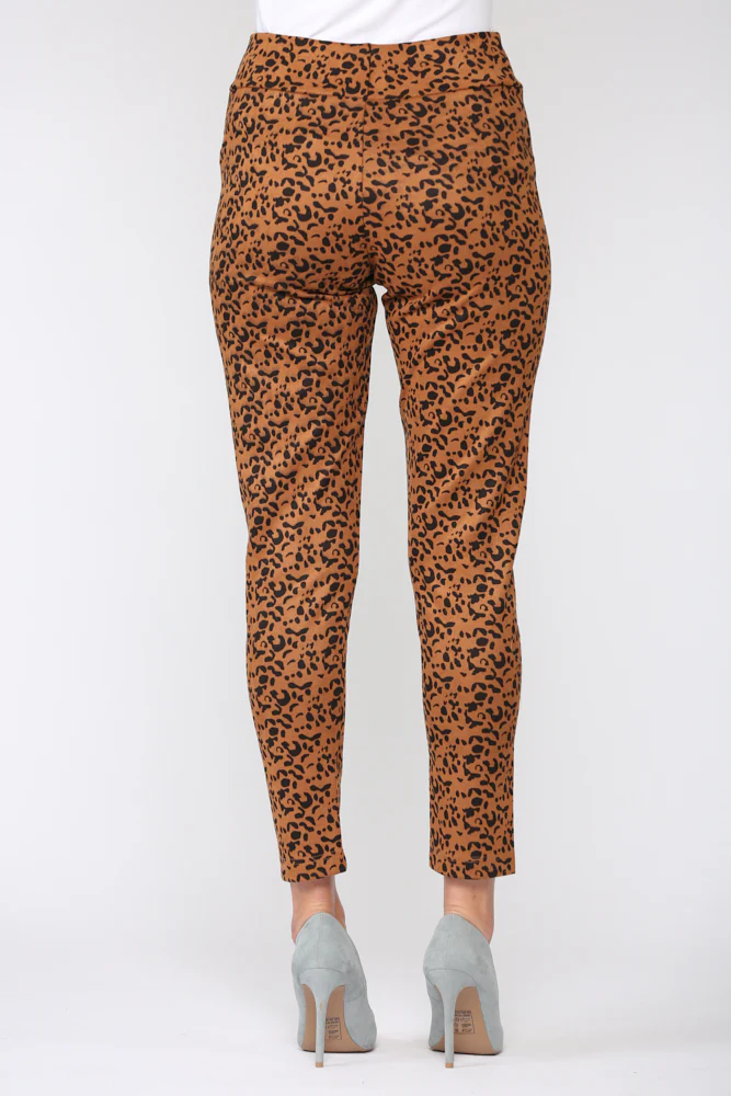 Annelise Stretch Suede Pant - Leopard - Image 9