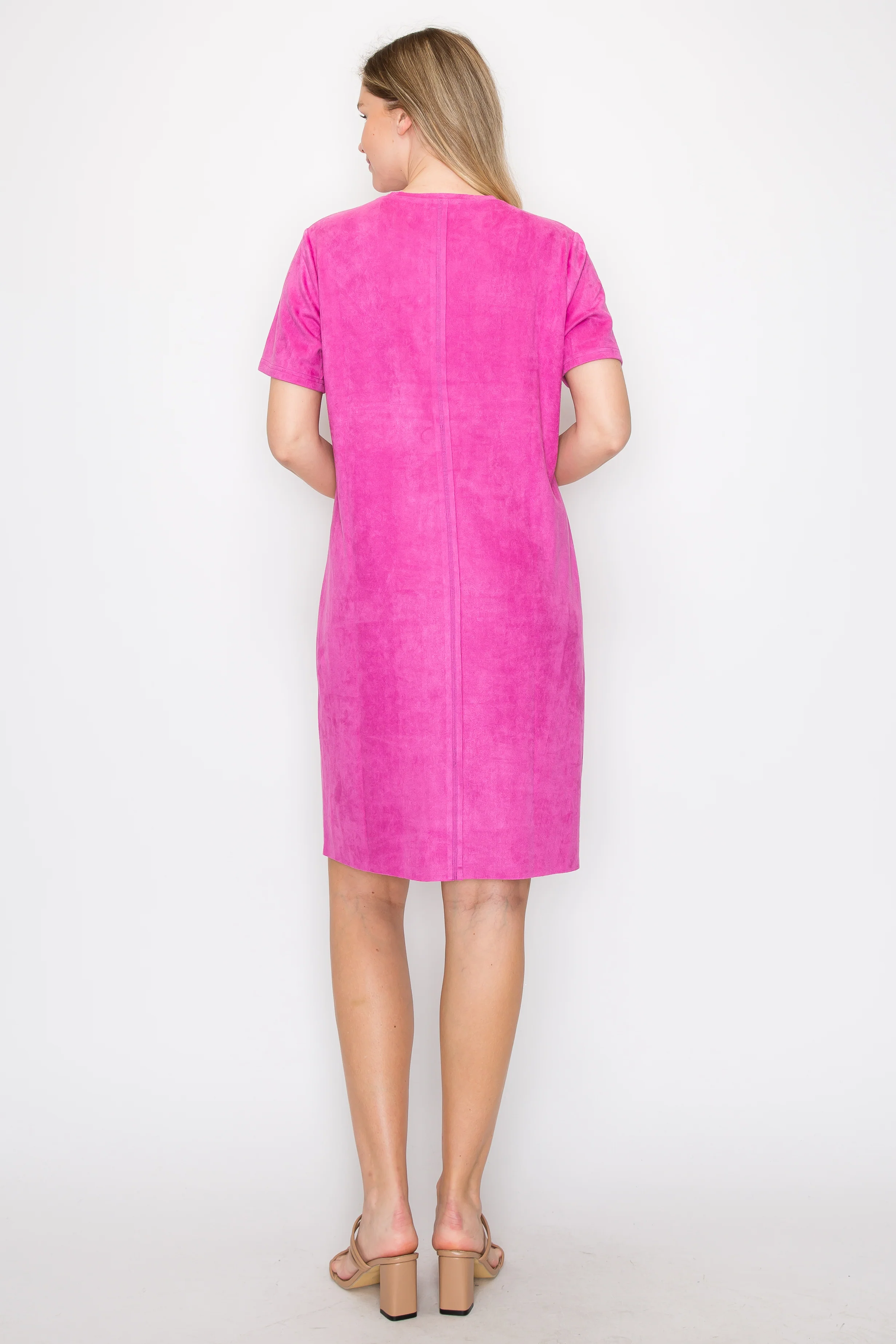 Audrey Suede Round Neck with Pockets - Image 3