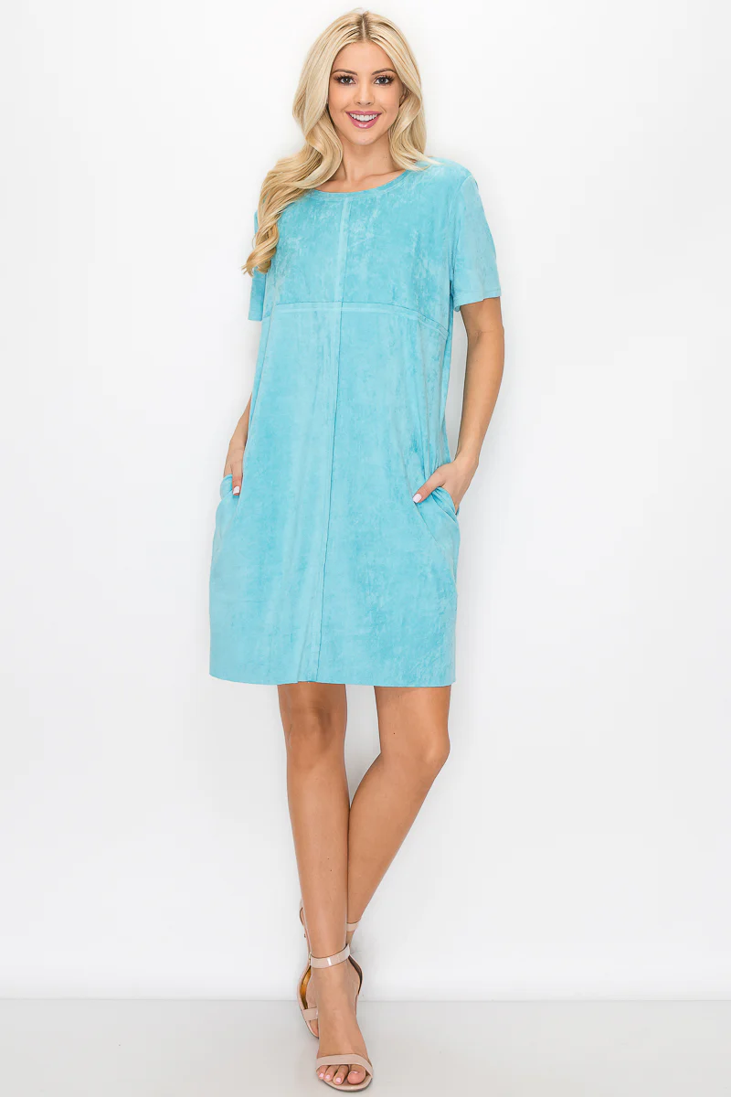 Audrey Suede Round Neck with Pockets - Image 4