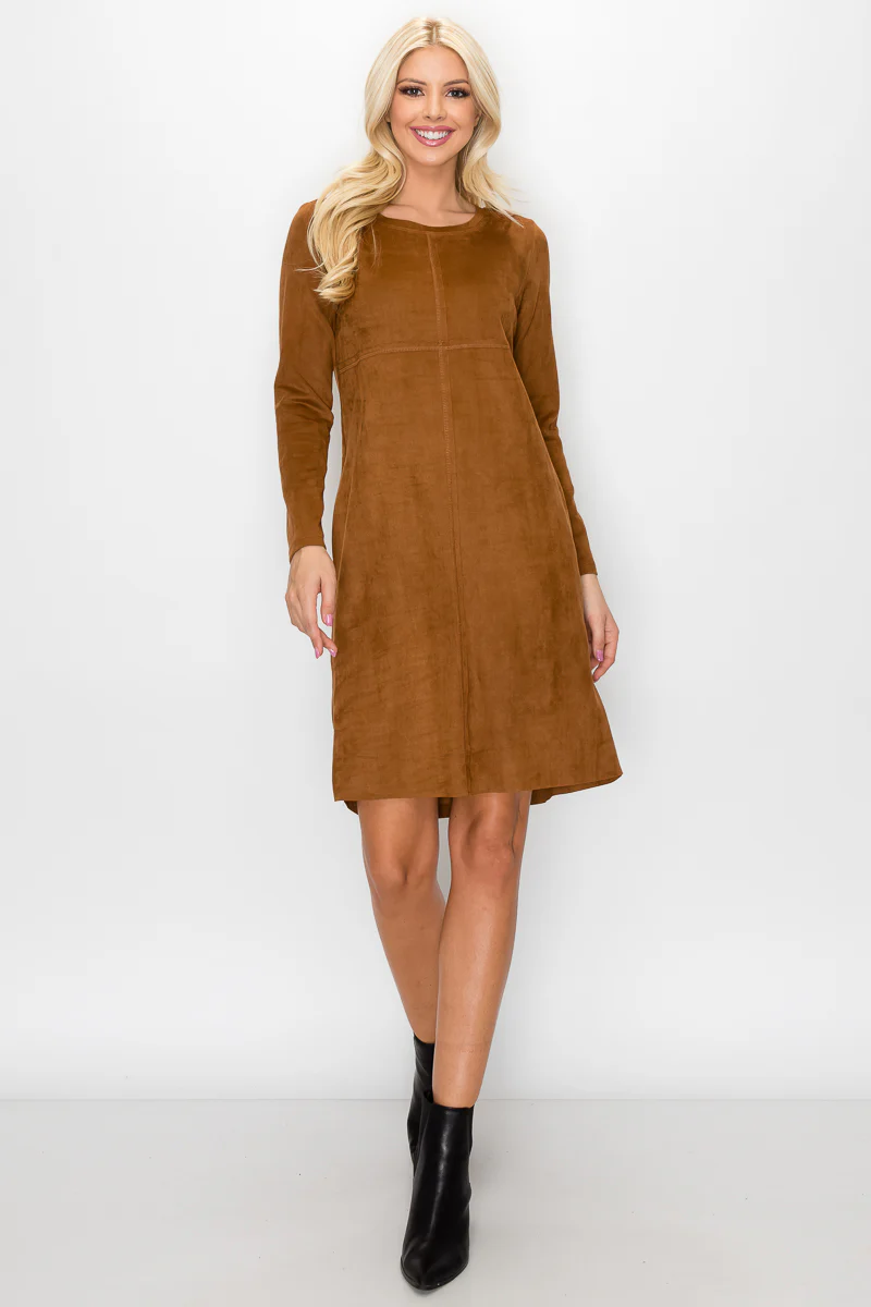 Aurora Suede Round Neck with Pockets - Image 17