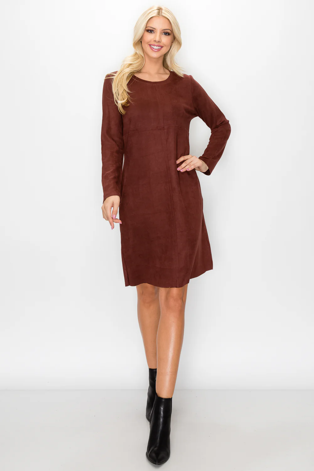 Aurora Suede Round Neck with Pockets - Image 4